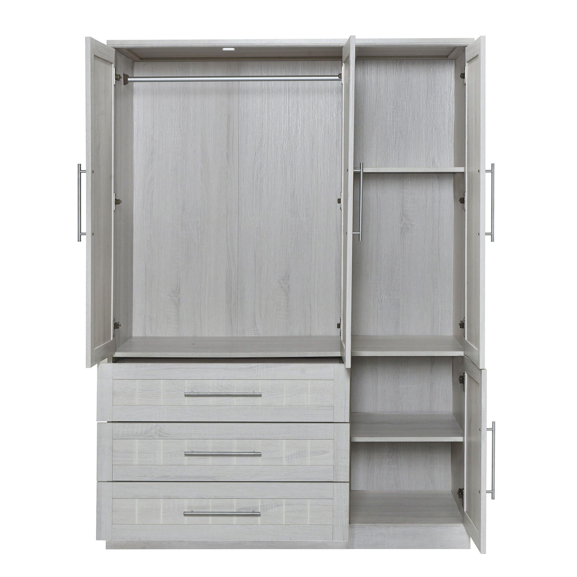4 Door Wardrobe Armoire With 3 Drawers