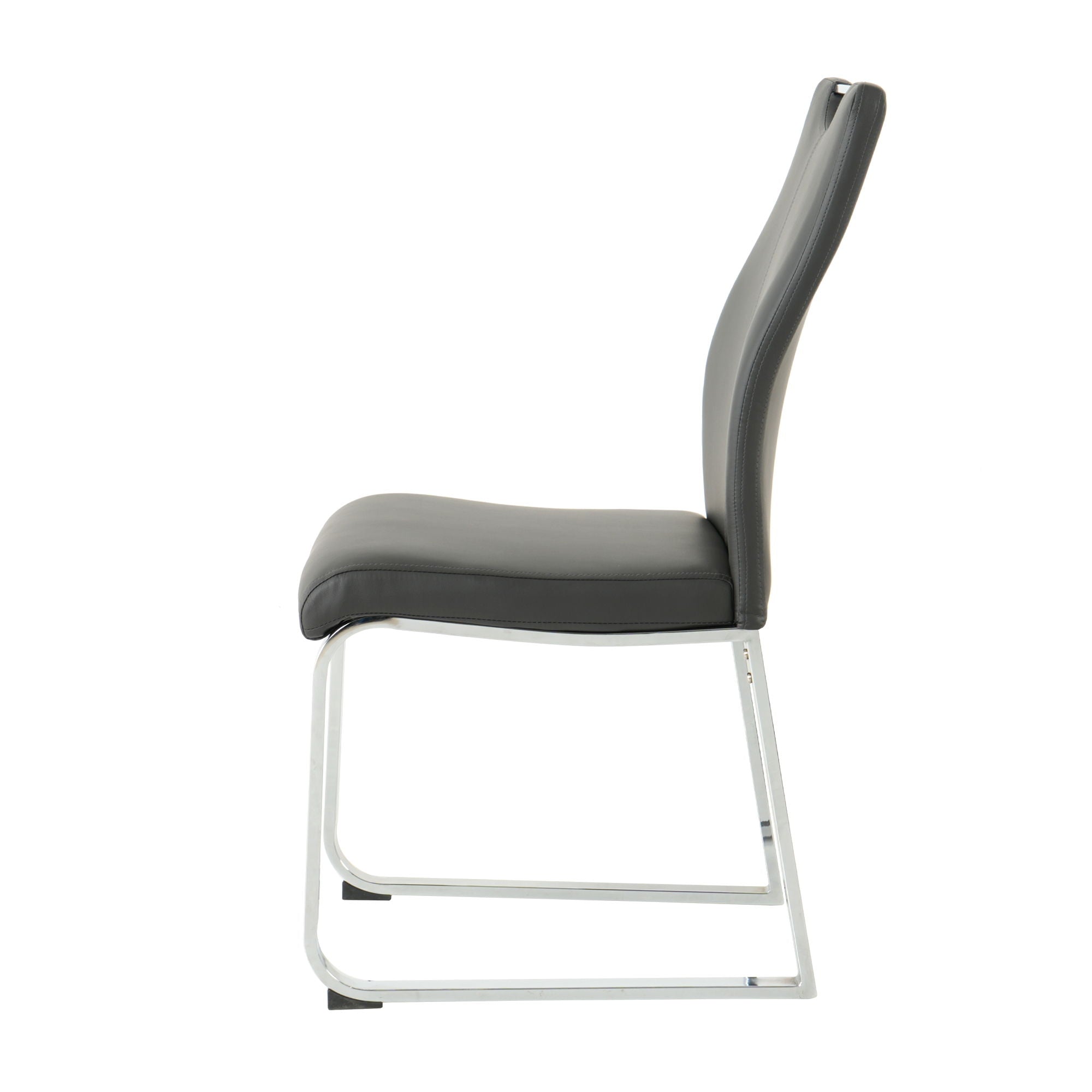 Modern Upholstered Dining Chair Electroplated Metal Legs (Set of 2)