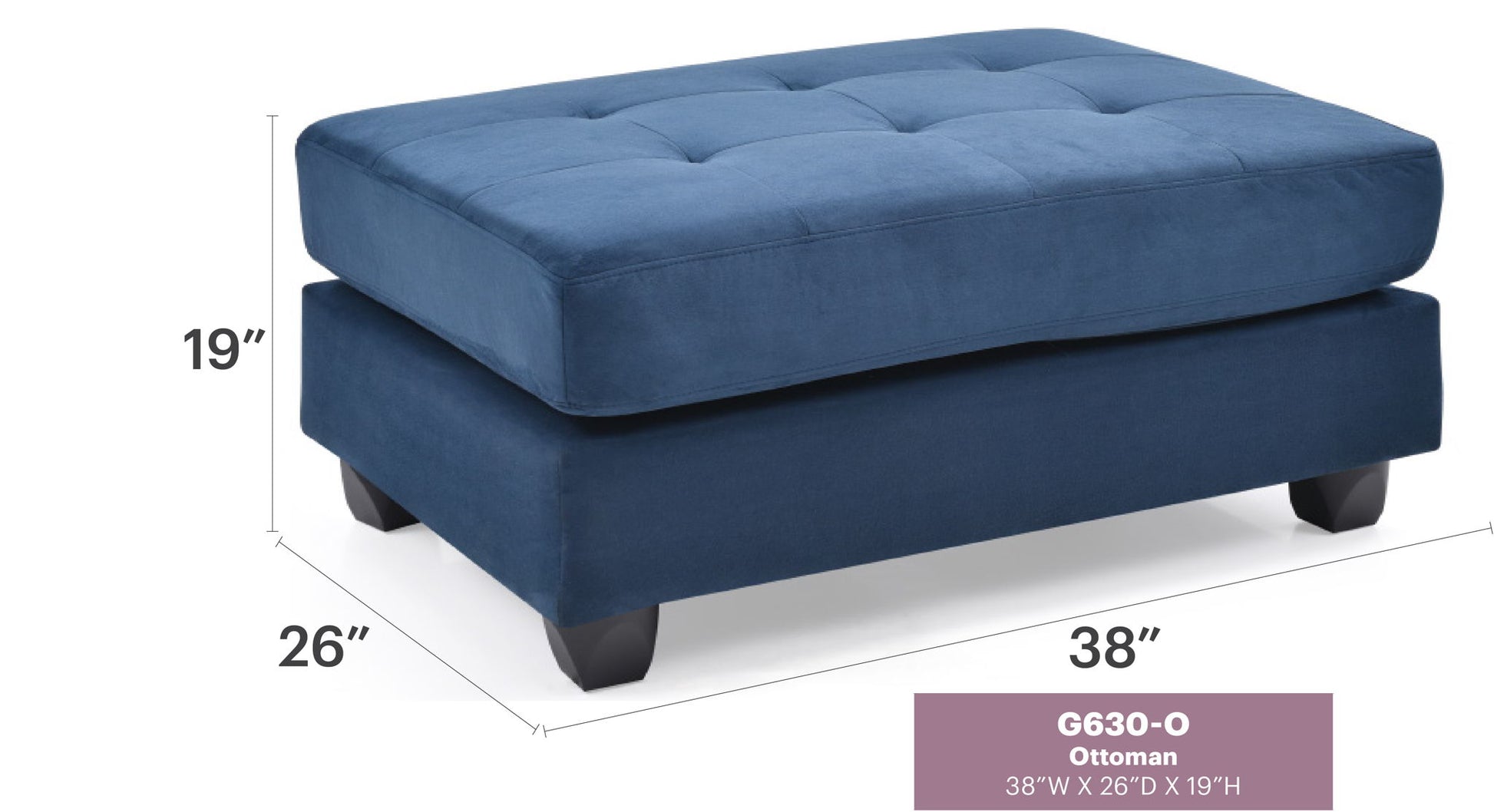 Chic Contemporary Ottoman - Best Buy Furniture