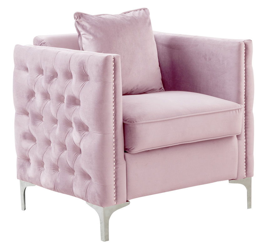 Bayberry - Velvet Chair With 1 Pillow - Best Buy Furniture