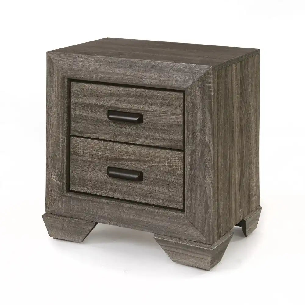 Lyndon - Weathered Grain Nightstand - Gray - Best Buy Furniture