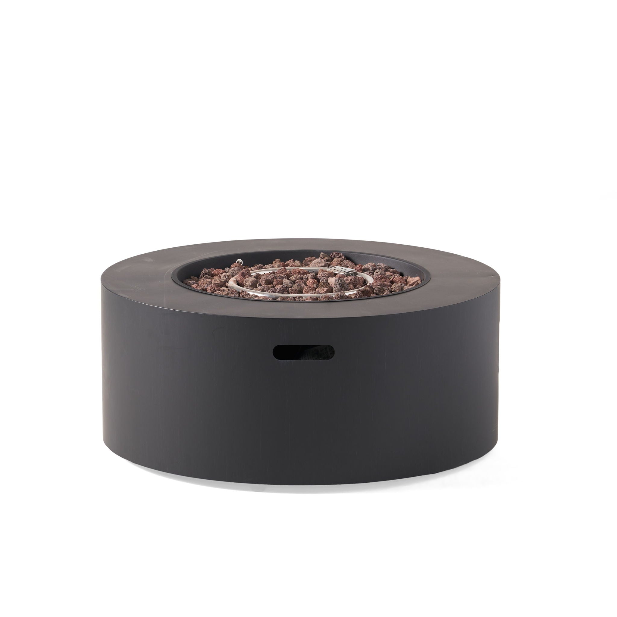 Round Iron Fire Pit With 40,000 Btu