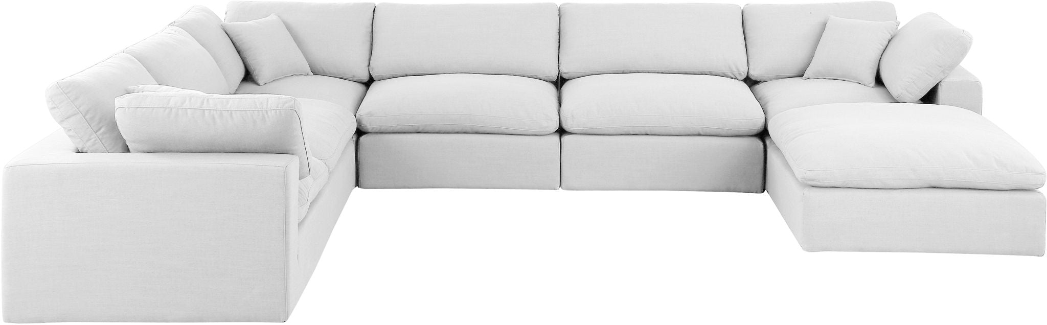 Comfy - 7 Piece Linen Modular Sectional With Chaise