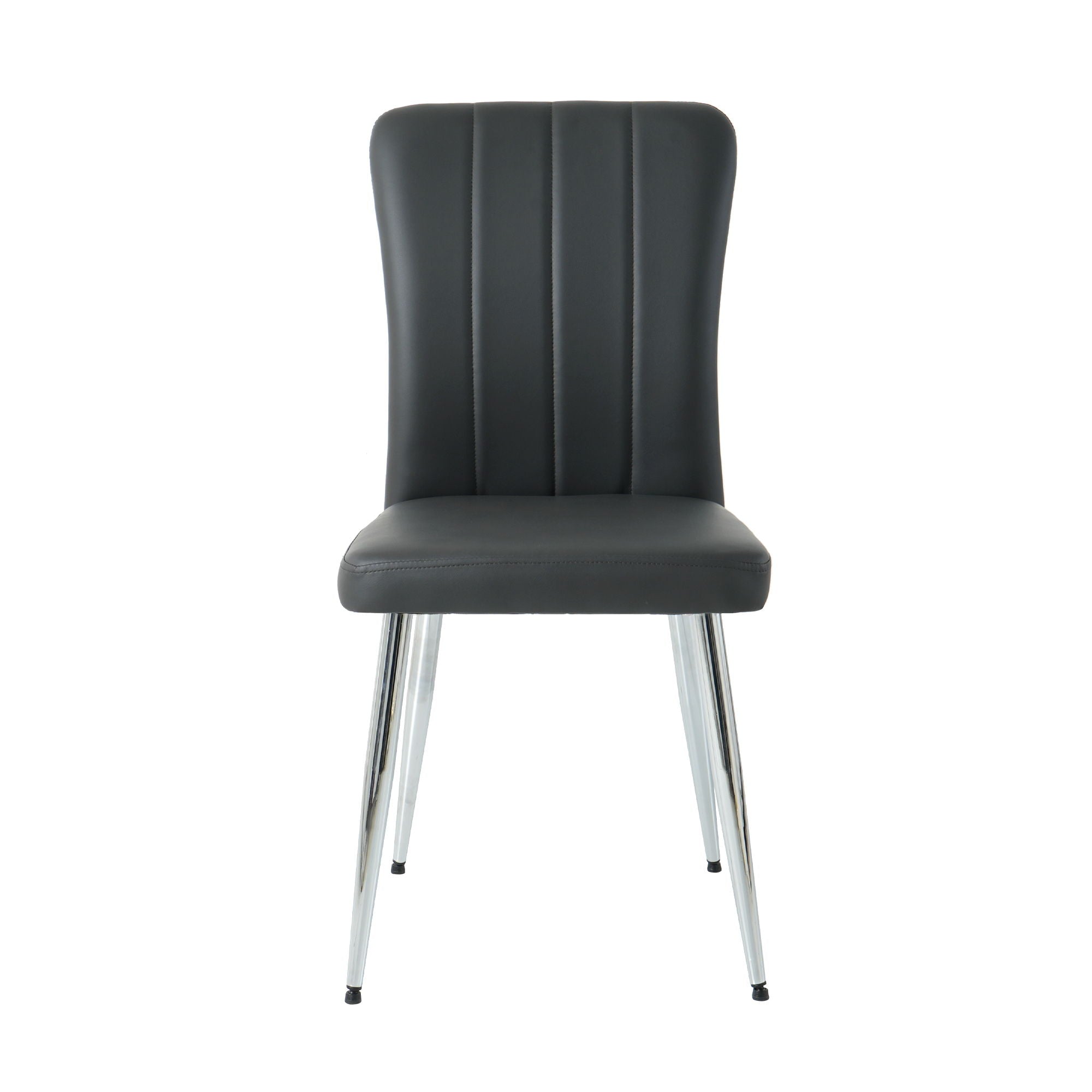 Modern Dining Chair With Electroplated Metal Legs (Set of 4)