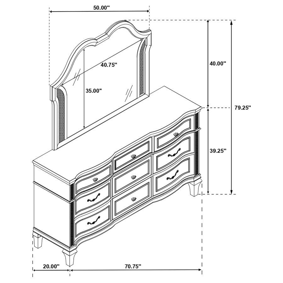 Evangeline - 9-Drawer Dresser