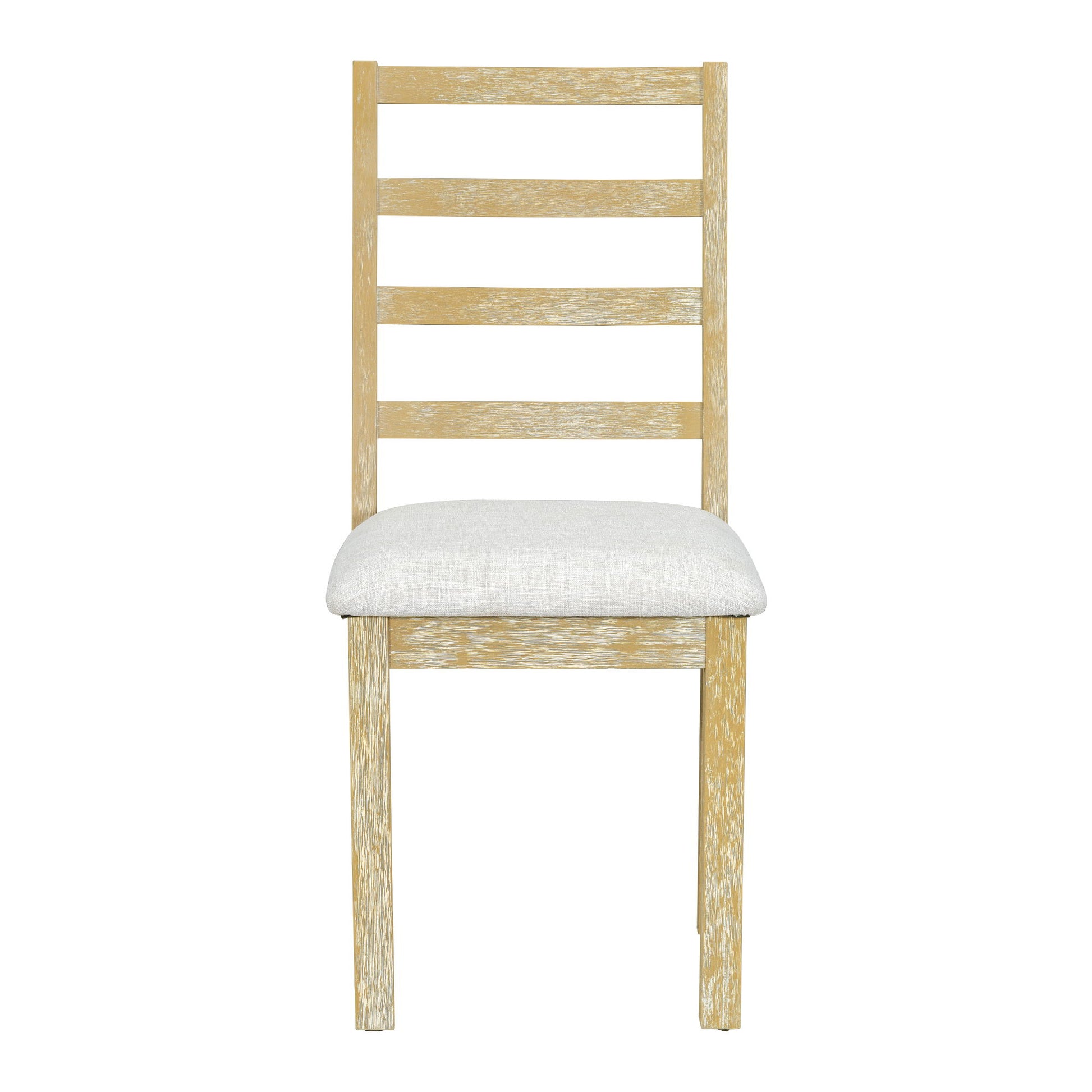 Topmax - 6 Piece Farmhouse Extendable Pedestal Dining Table Set With 18Inch Removable Leaf, Bench And 4 Ladder Back Dining Chairs - Best Buy Furniture