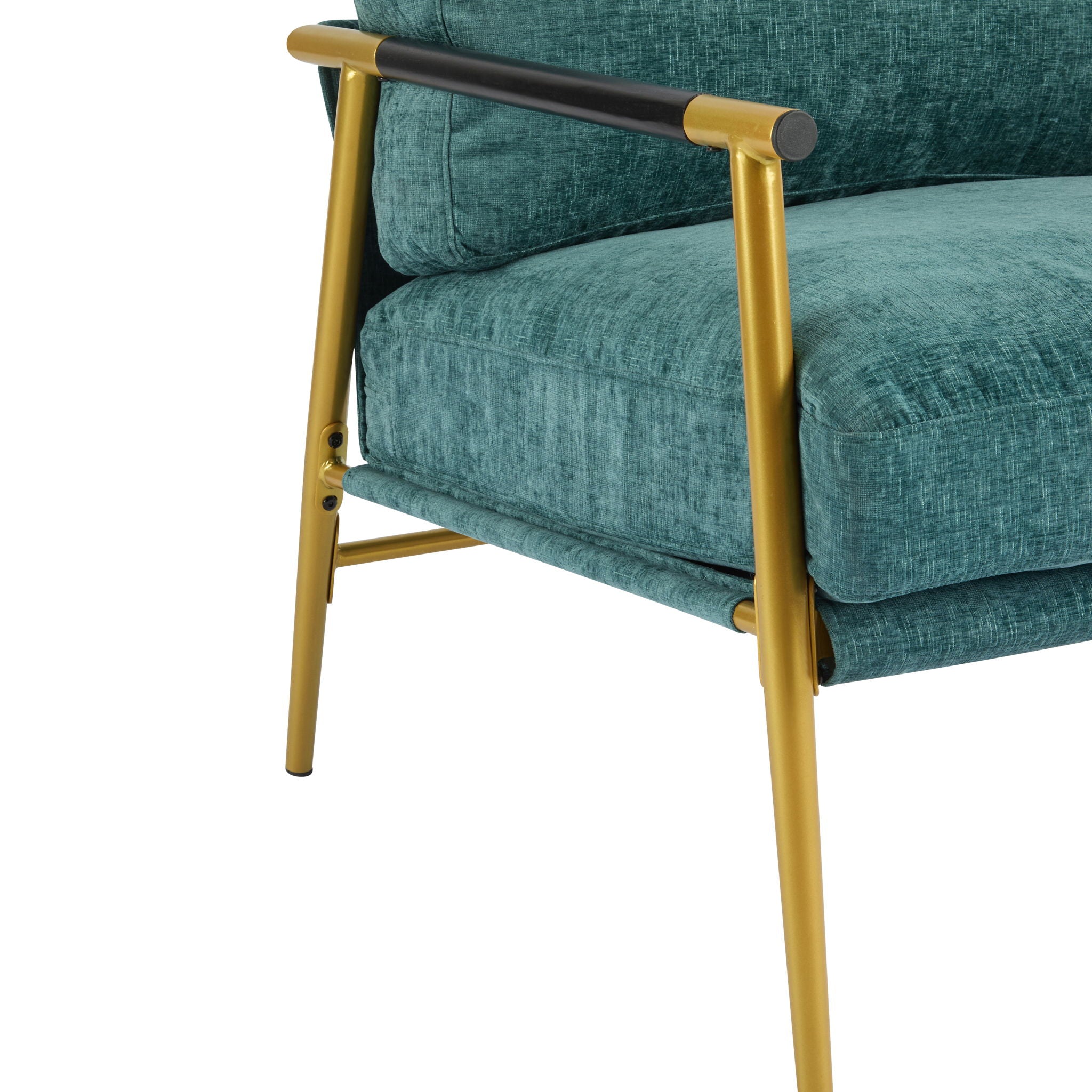 Modern Accent Chair With Plush Cushions, Cozy Seating
