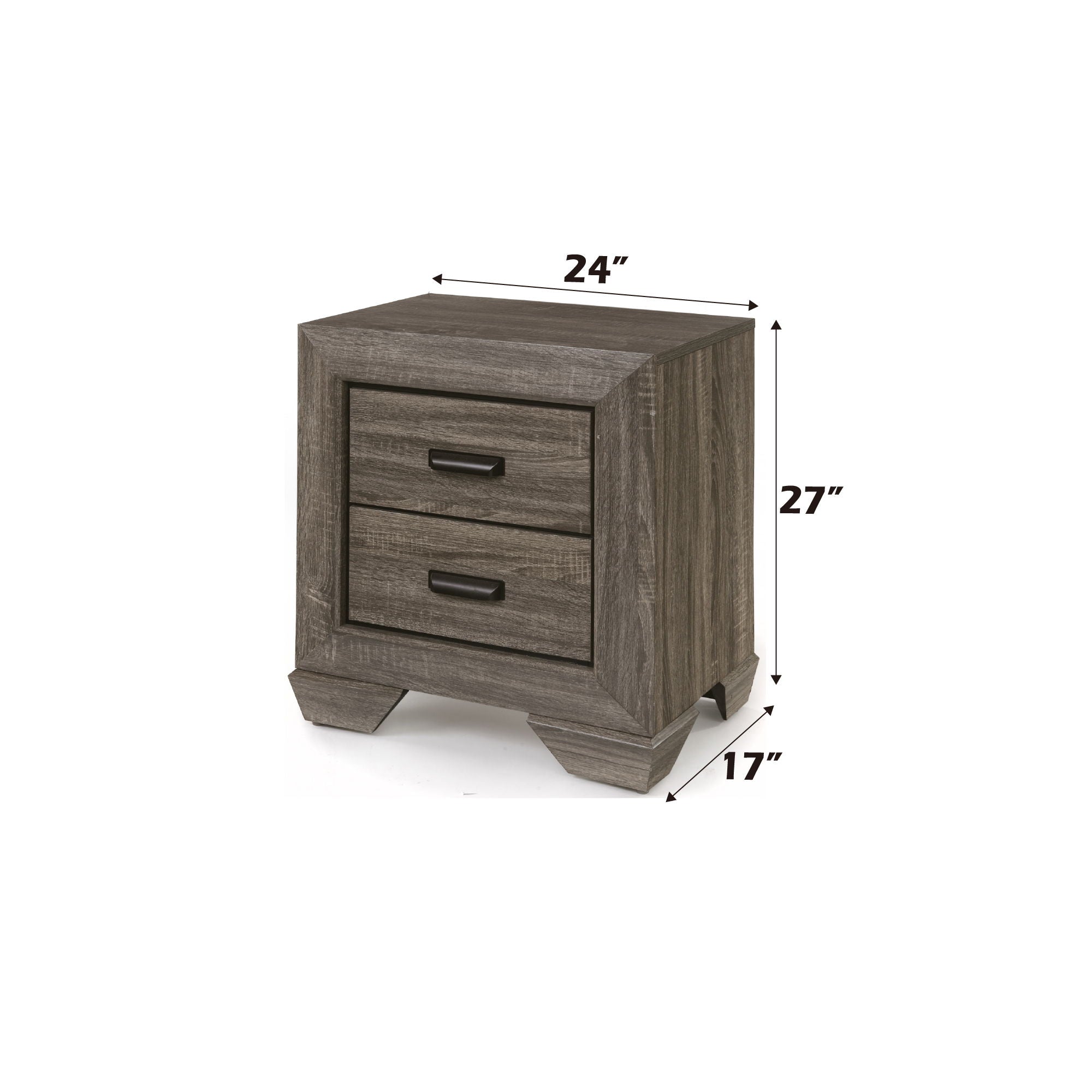 Lyndon - Weathered Grain Nightstand - Gray - Best Buy Furniture