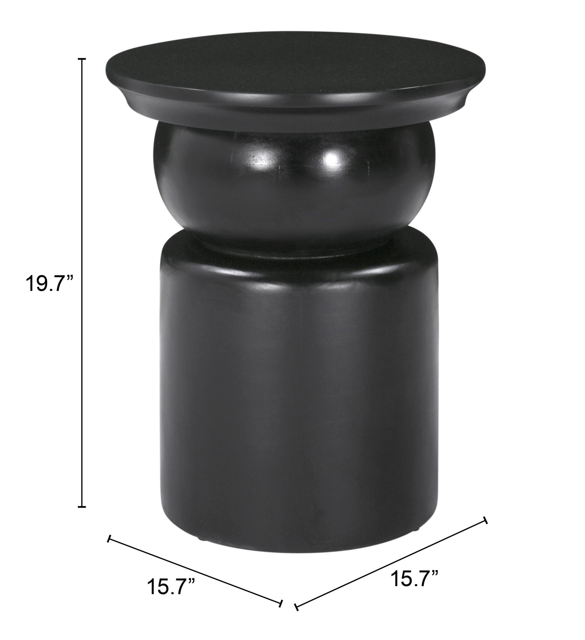 Colombo - Side Table - Black