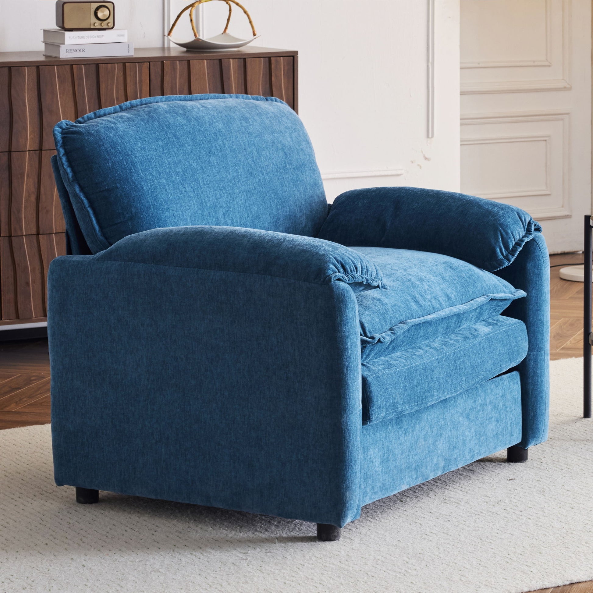 Oversized Reading Armchair With Thick Cushions, High Back Support - Best Buy Furniture