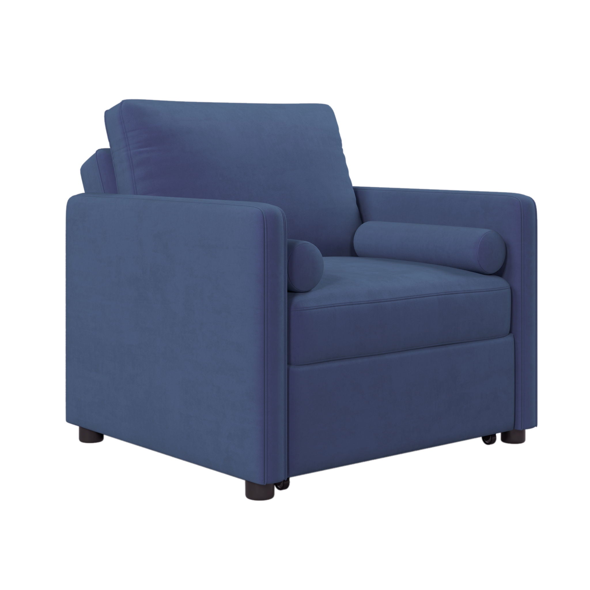 3 In 1 Convertible Sleeper Chair With Adjustable Backrest, Lounger Chair Turns Into Bed