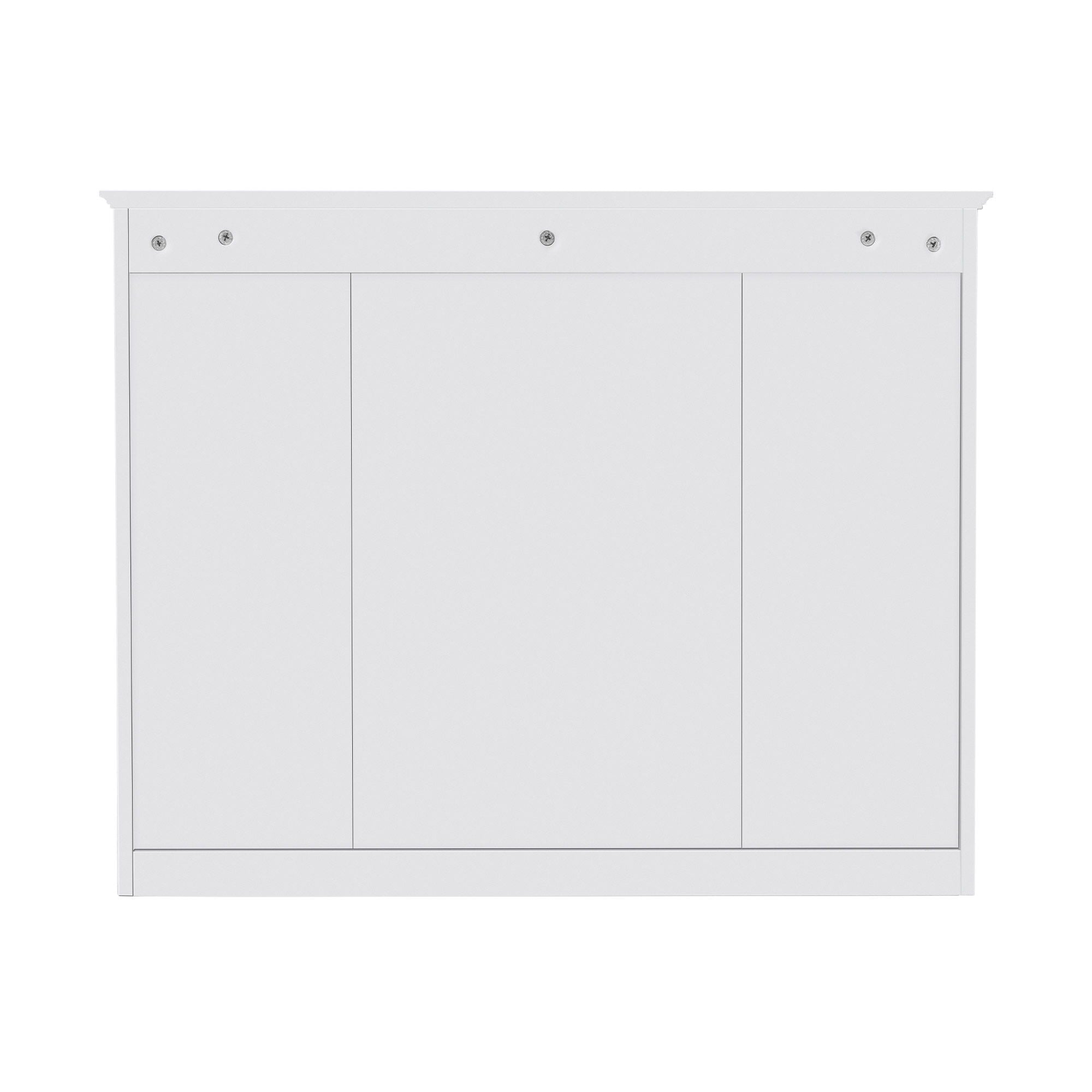 Bathroom Vanity With Top Sink, Storage Cabinet With Mirror, 2 Doors, 3 Drawers, 6 Open Shelves