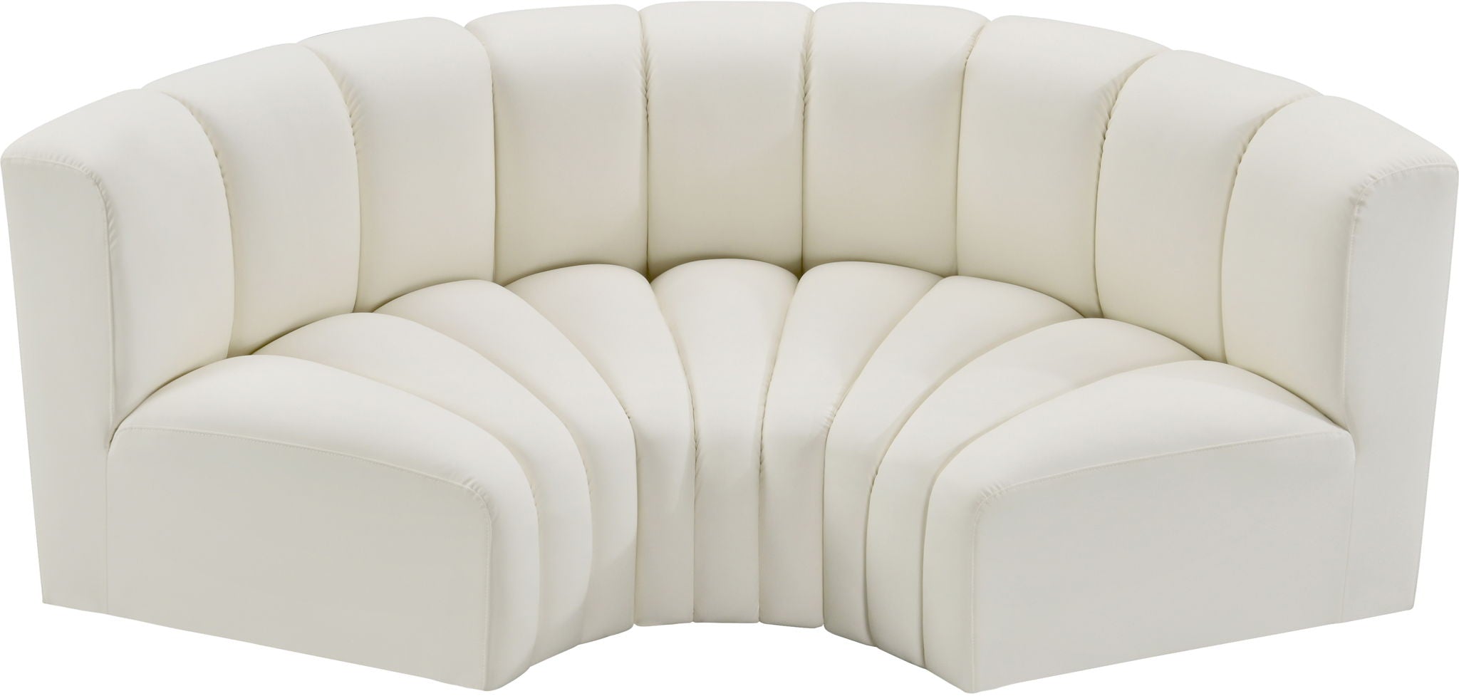 Arc - Faux Leather 3 Piece Modular U-Shaped Sofa