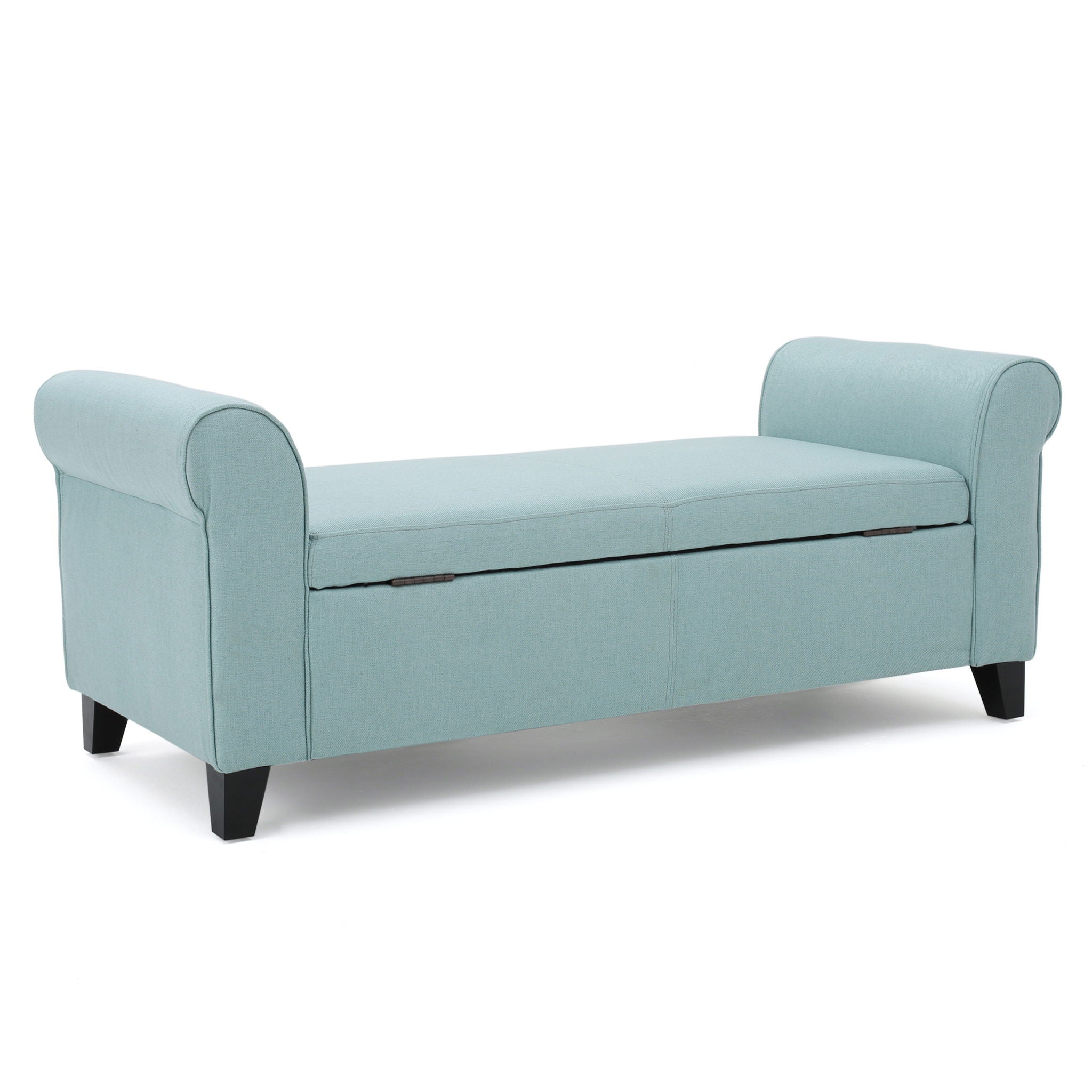 Hayes - Armed Storage Bench With Rolled Arms And Button Tufting - Best Buy Furniture