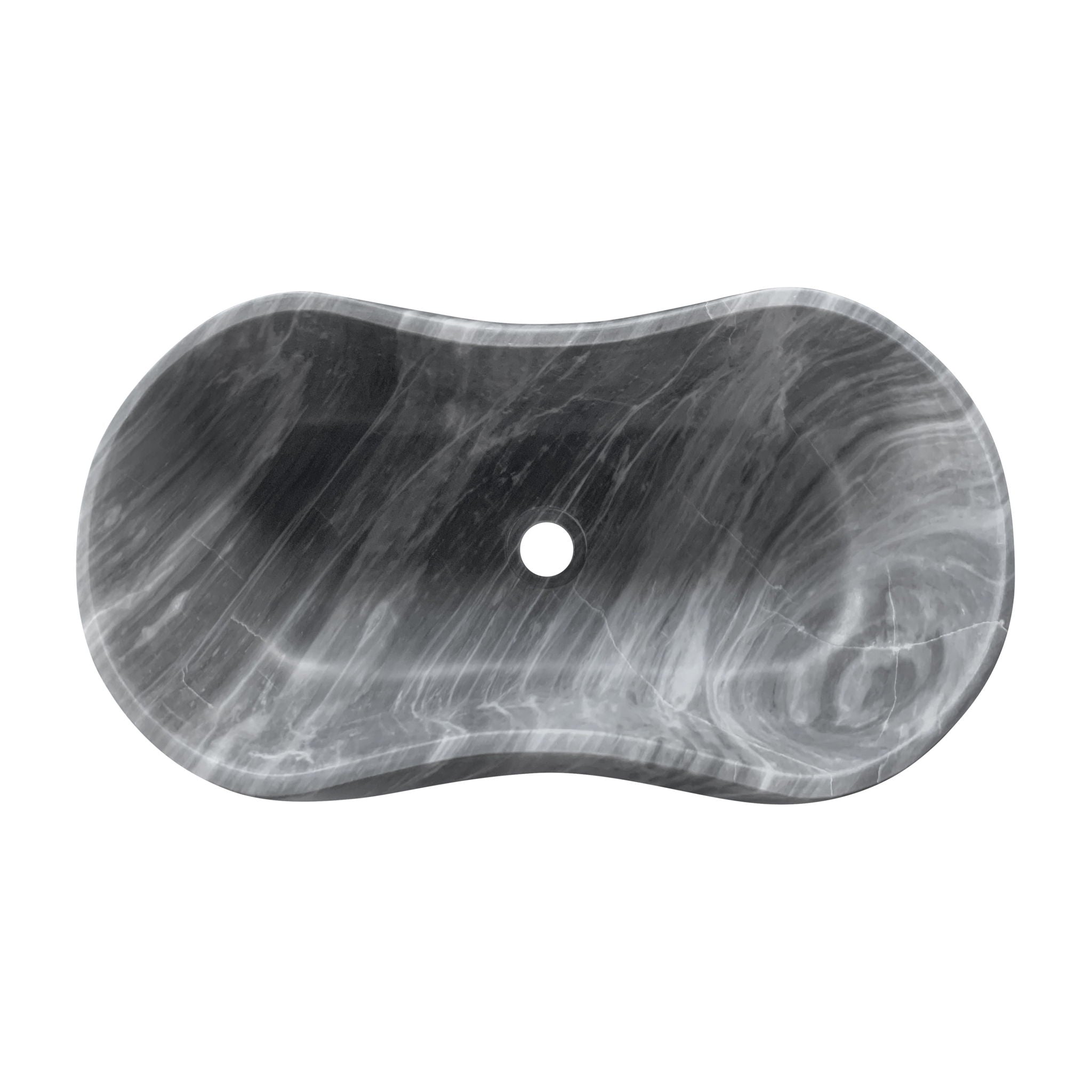 Bathroom Vessel Sink With Wavy Design