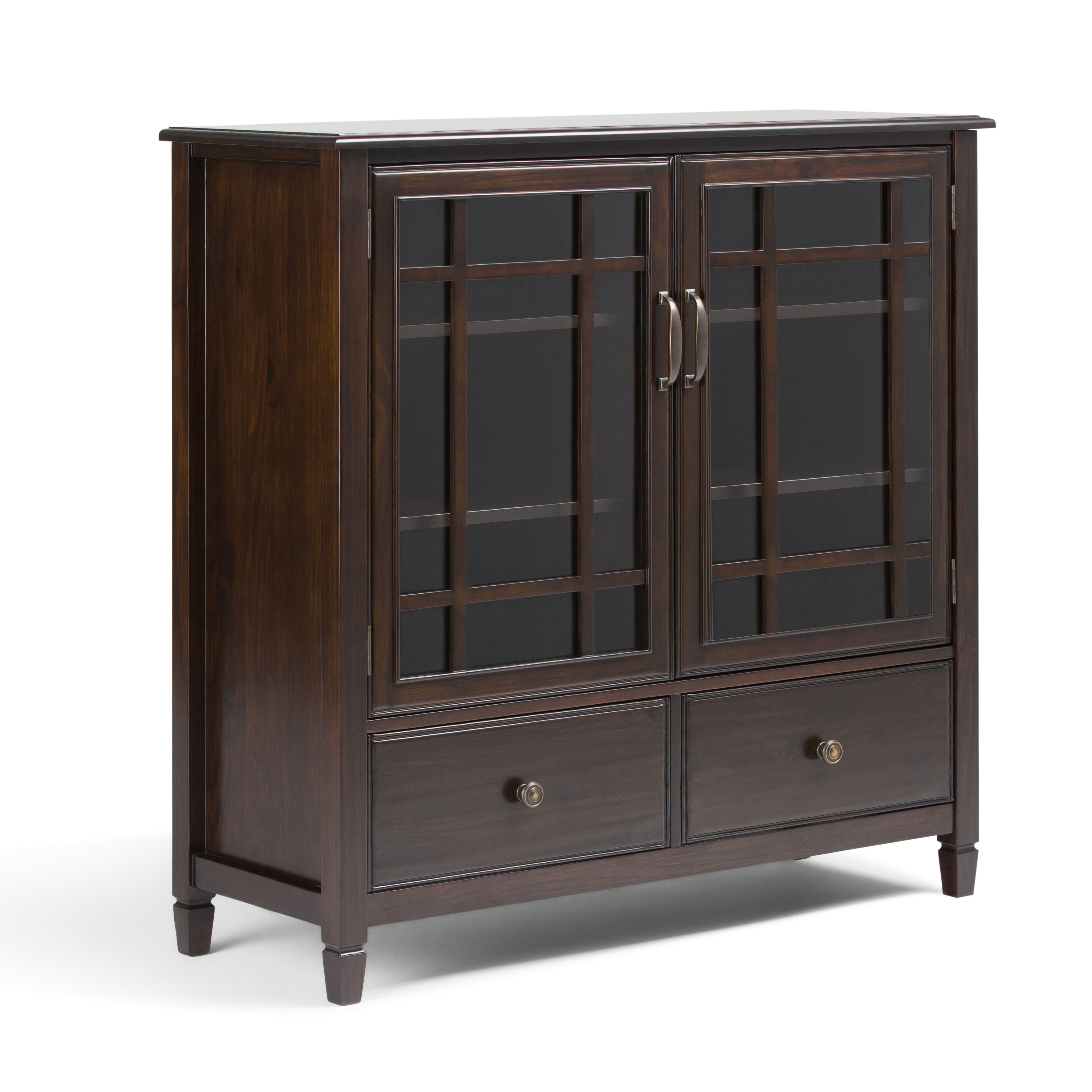 Connaught - Tall Storage Cabinet - Dark Chestnut Brown - Best Buy Furniture