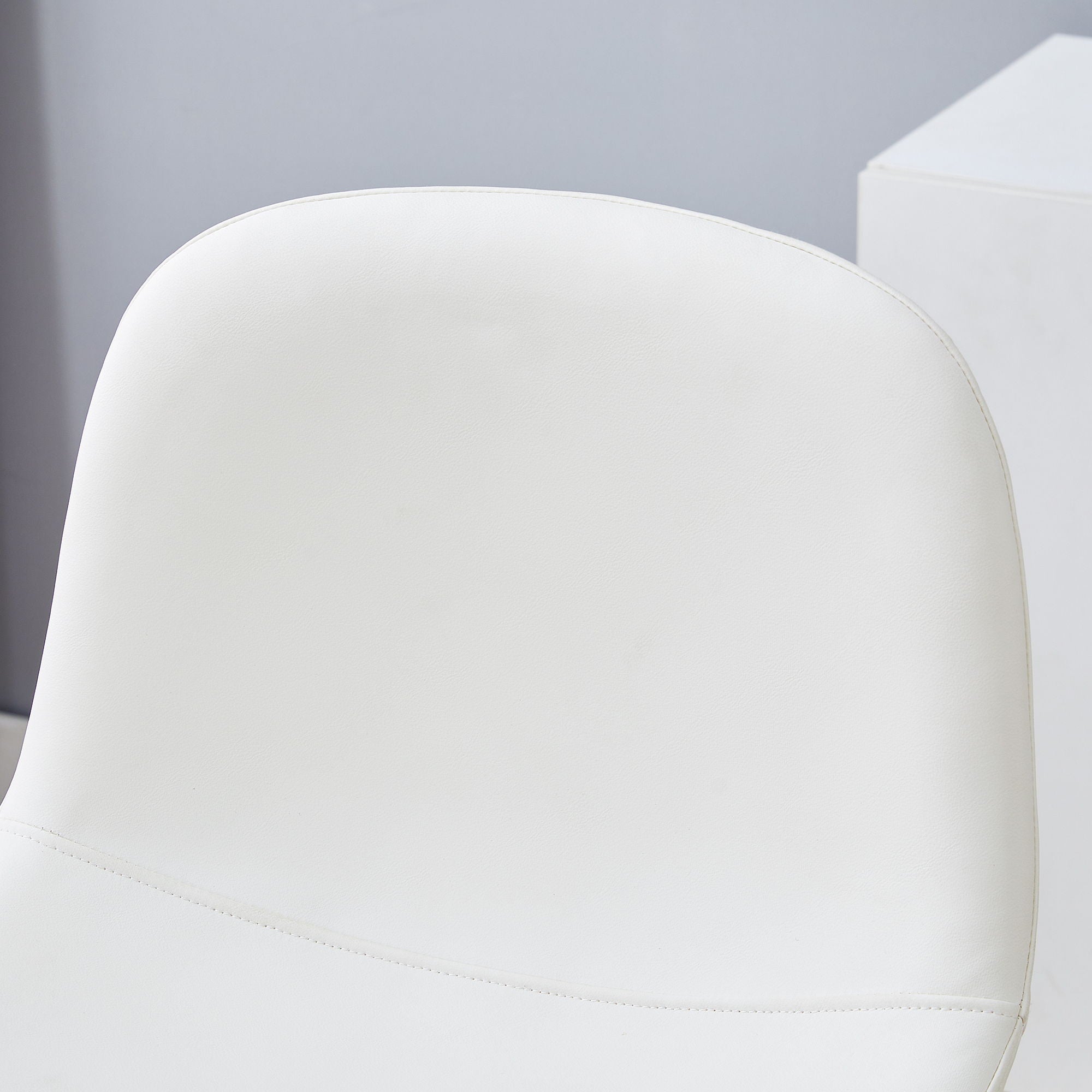 Modern Black Pu Bar Chair Rounded Backrest (Set of 2)