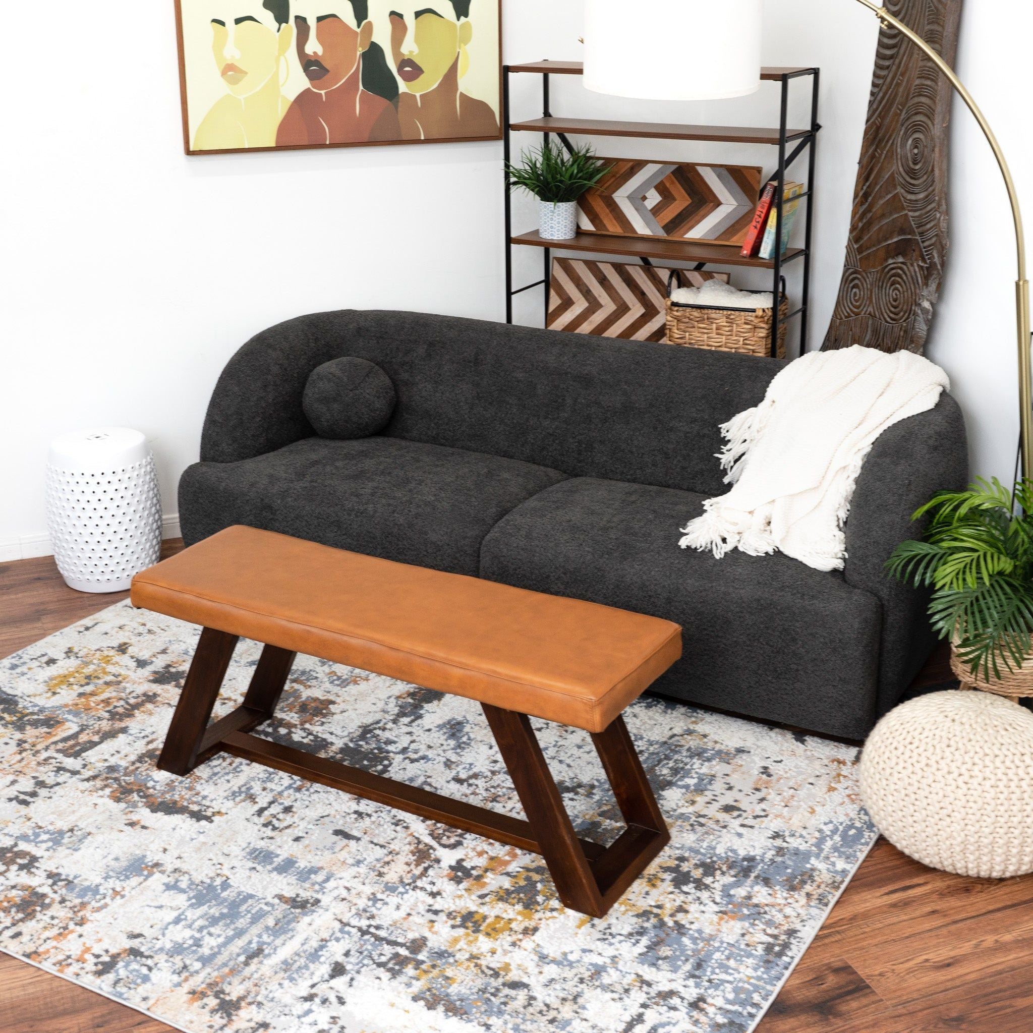 Marley - Genuine Leather Bench