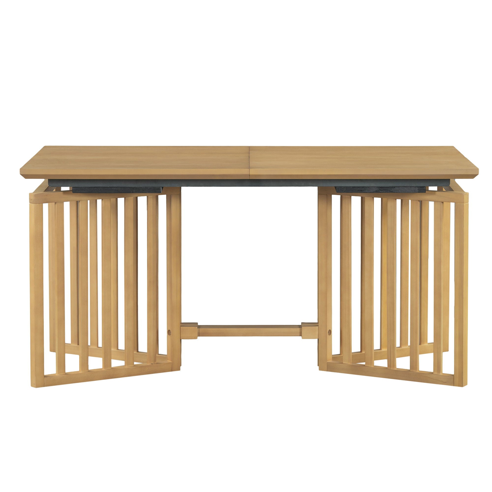 Topmax - 9 Piece Farmhouse Extendable Dining Table Set With 2 Removable Leaves And 8 Upholstered Dining Chairs - Best Buy Furniture