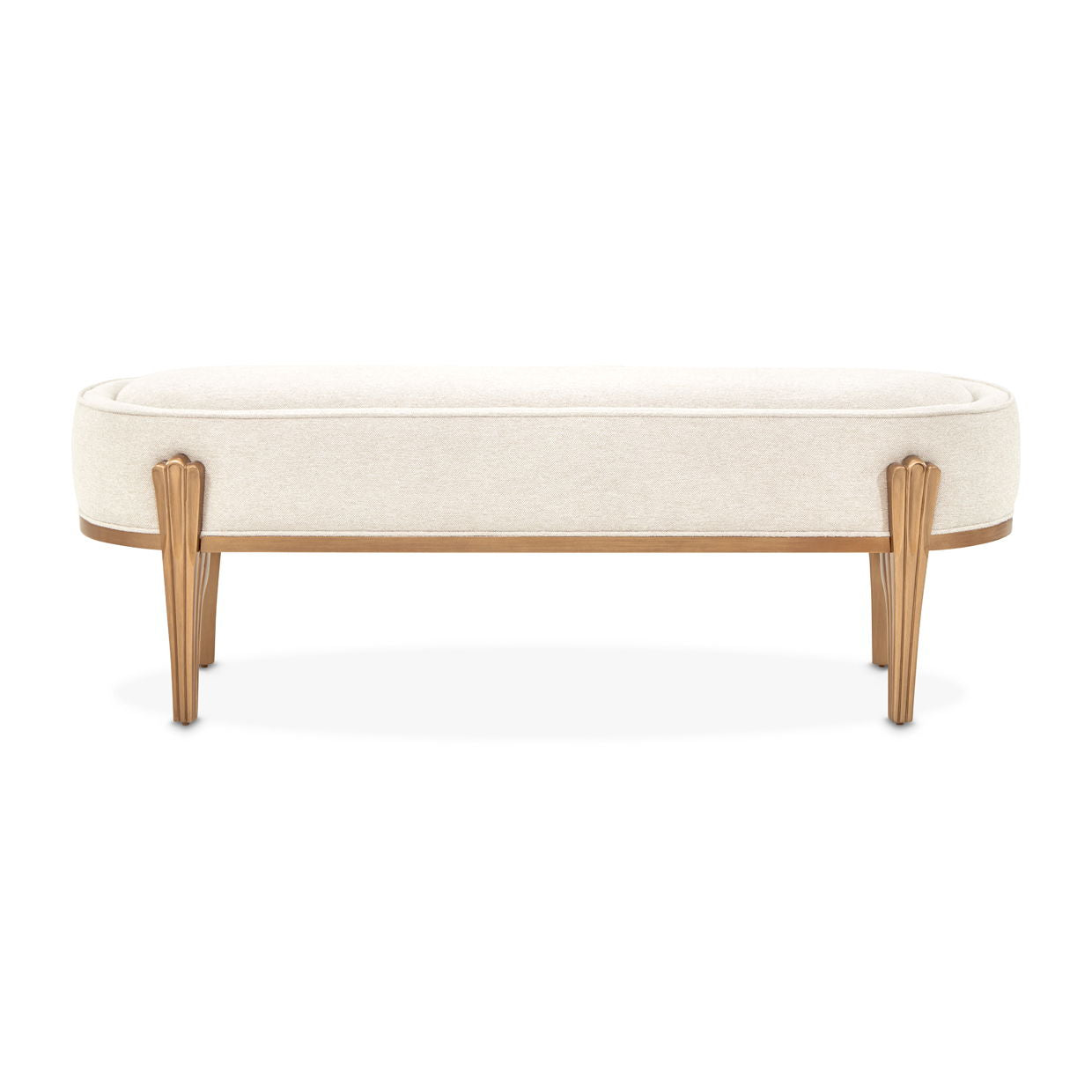 Camellia Field - Accent Bench - Beige / Gold