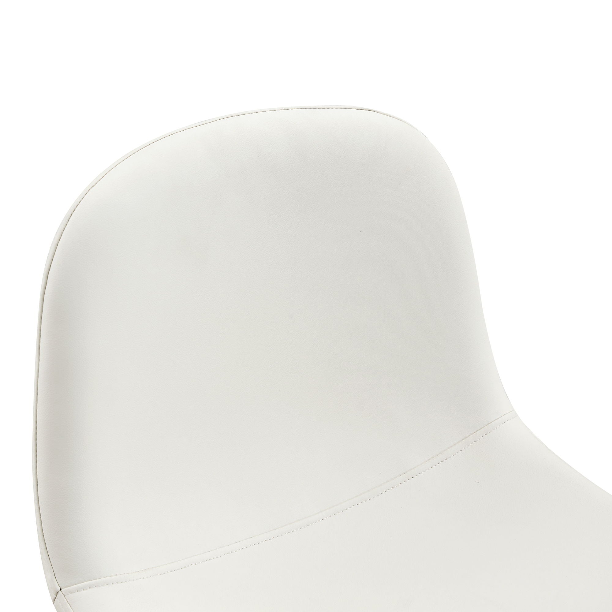 Modern Black Pu Bar Chair Rounded Backrest (Set of 2)