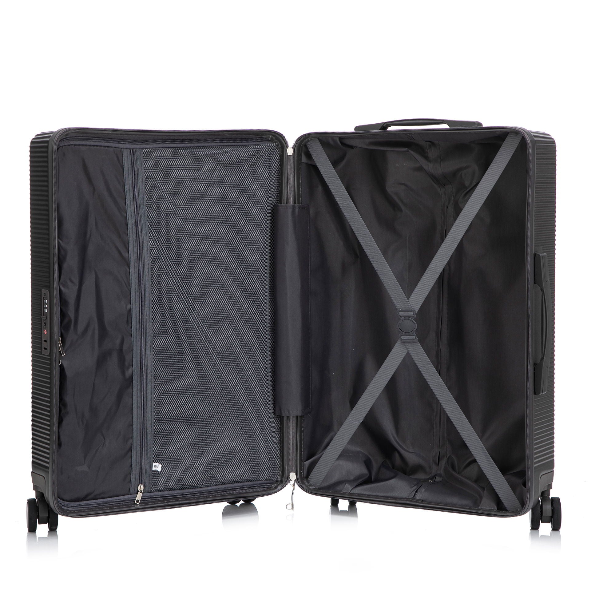 20" / 24" / 28" 3 Pieces / Set Spinner Wheel Luggage, Carry On Suitcase, Matching Color, TSA Combination Lock