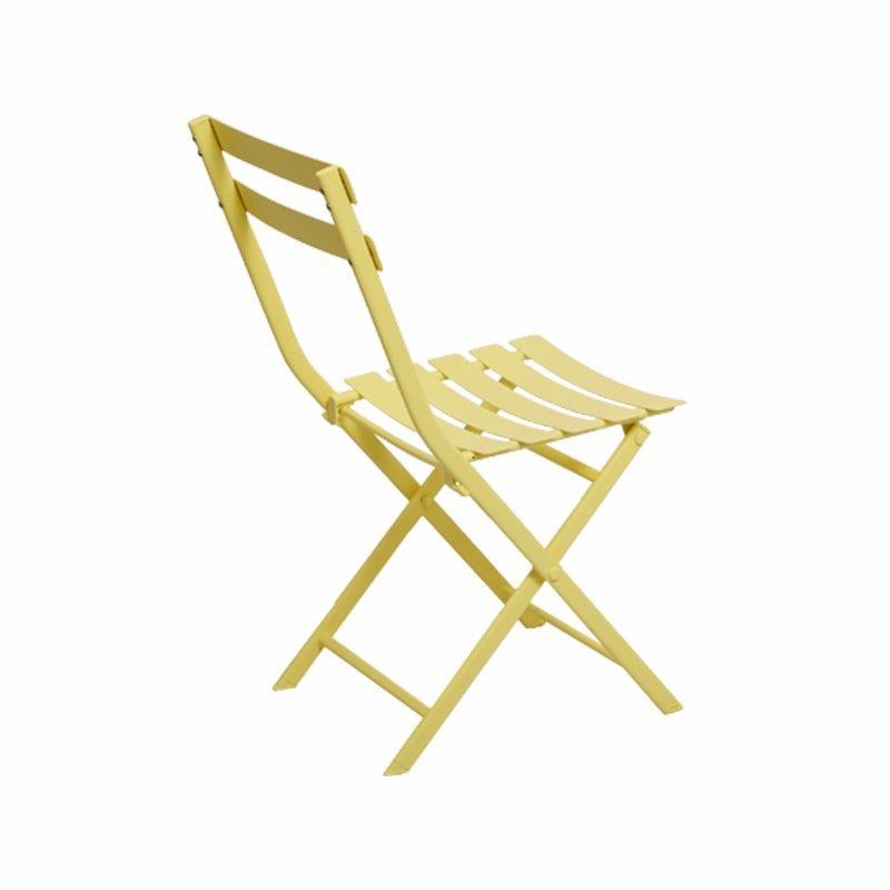 3 Piece Patio Bistro Set Of Foldable Square Table And Chairs
