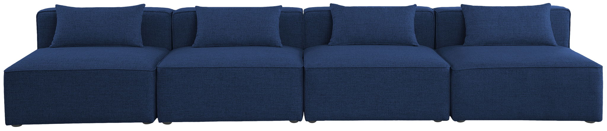 Cube - Linen Modular 4 Seat Armless Sofa