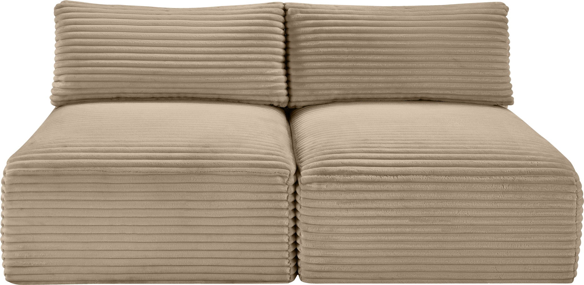 Shaggy - Fabric 2 Seat Modular Armless Sofa