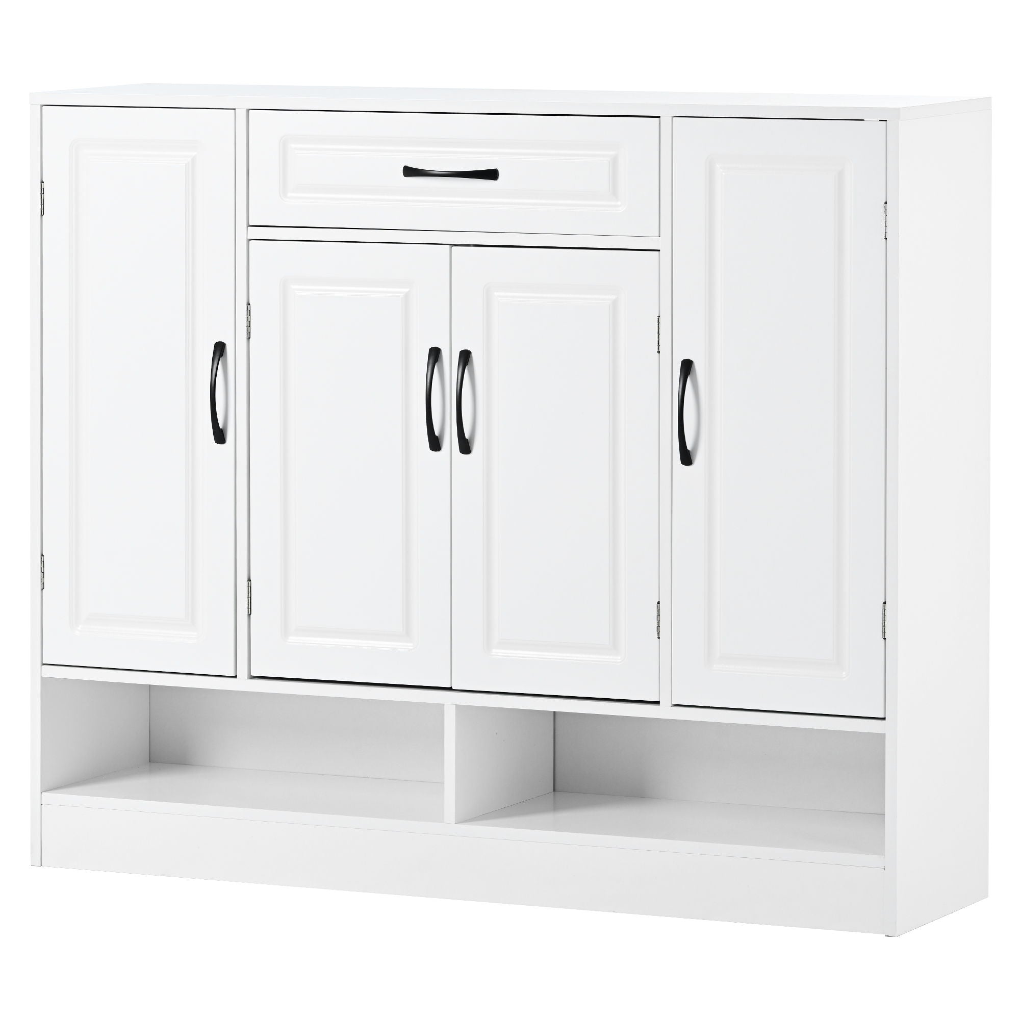 Sleek And Modern Shoe Cabinet With Adjustable Shelves, Space Saving Design
