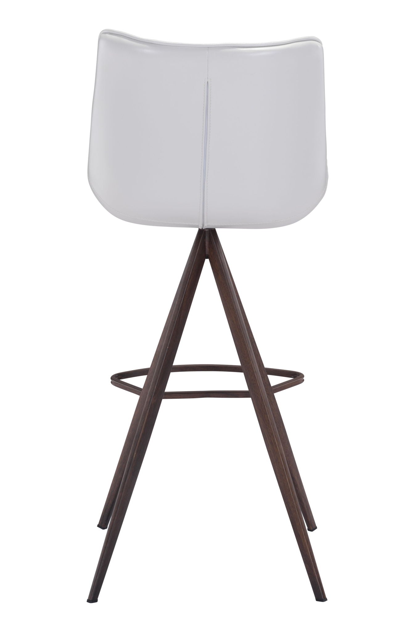 Aki - Bar Chair (Set of 2) - White & Walnut