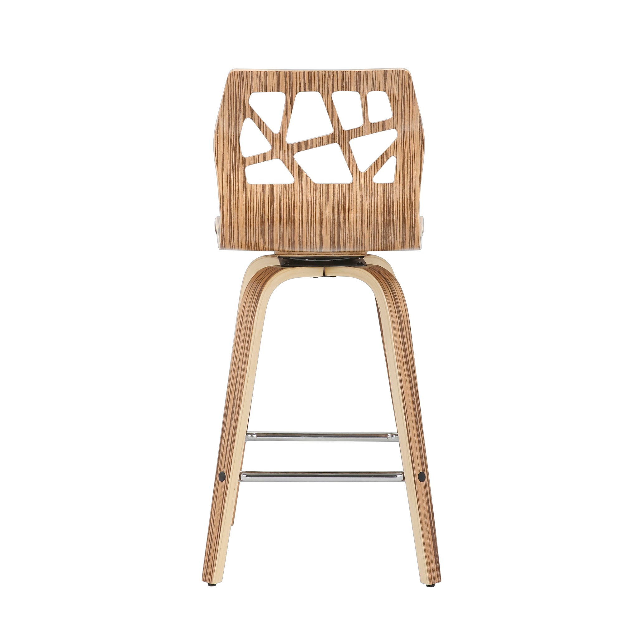 Folia - Mid Century Modern Counter Stool With Footrest (Set of 2)
