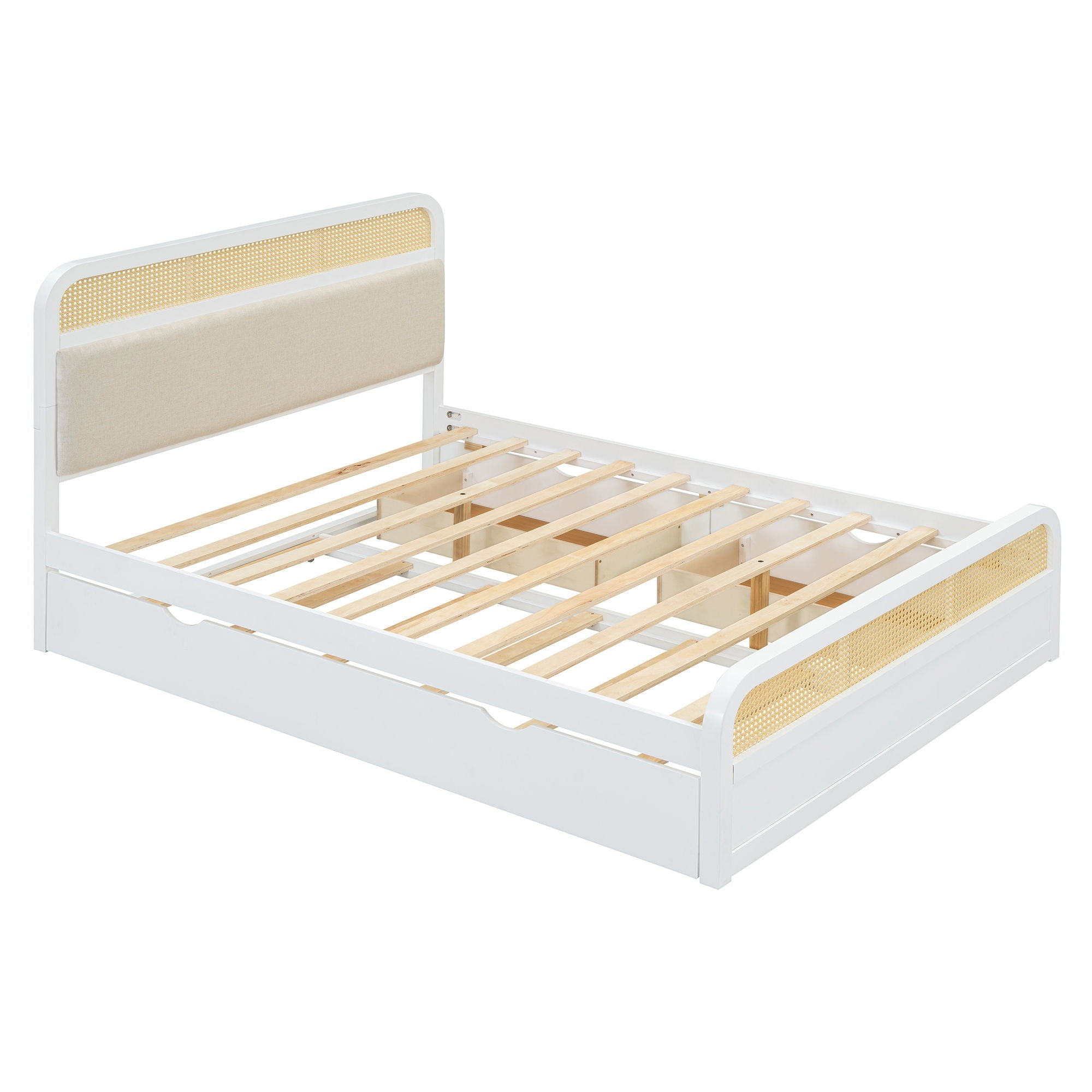 Platform Bed With Trundle And 2 Drawers