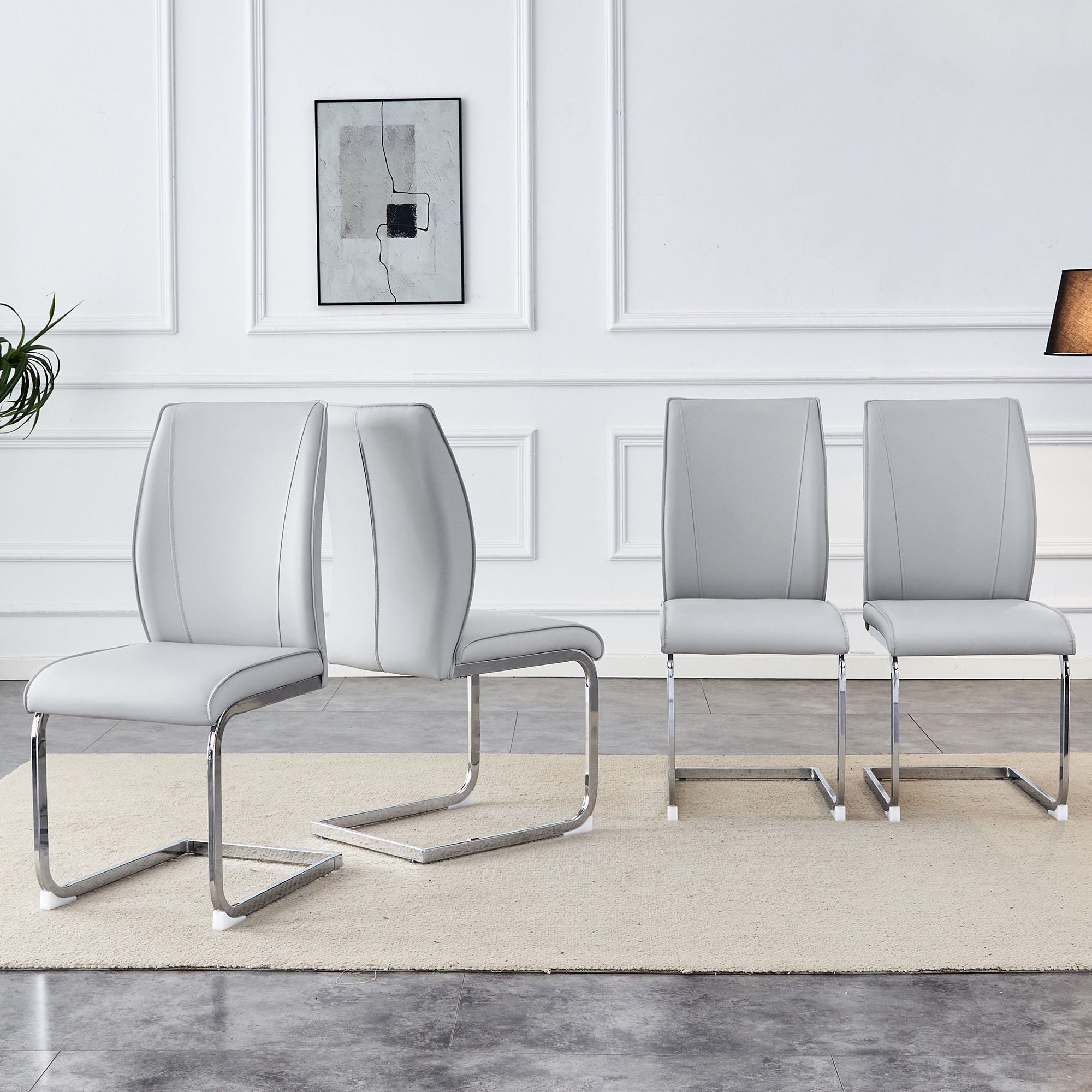 Luxury Simple Arch Chair, High Resilience With Metal Legs