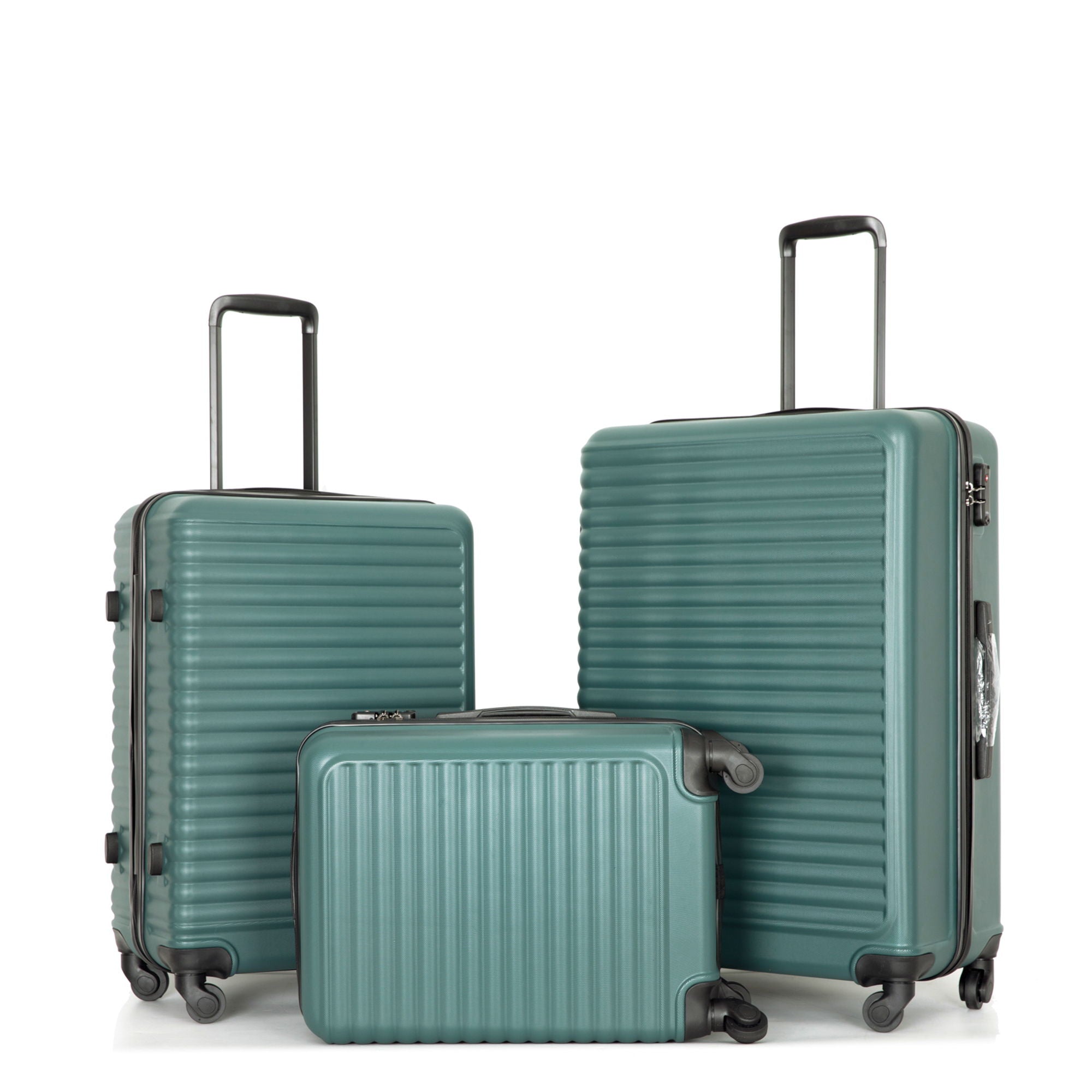3 Piece Luggage Sets Lightweight Suitcase With Two Hooks, Spinner Wheels, Tsa Lock