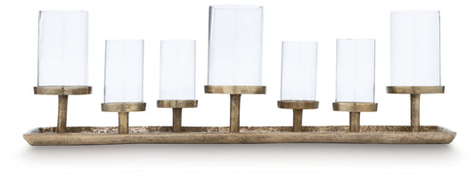 Wallmond - Candle Holder - Antique Brass Finish - Best Buy Furniture