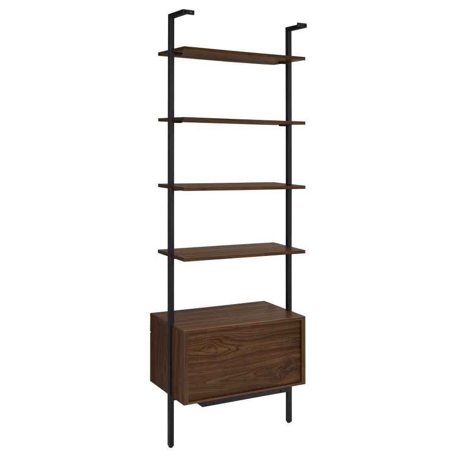 Owens - 3 Piece Wall Mounted Bookshelf Set - Walnut - Best Buy Furniture