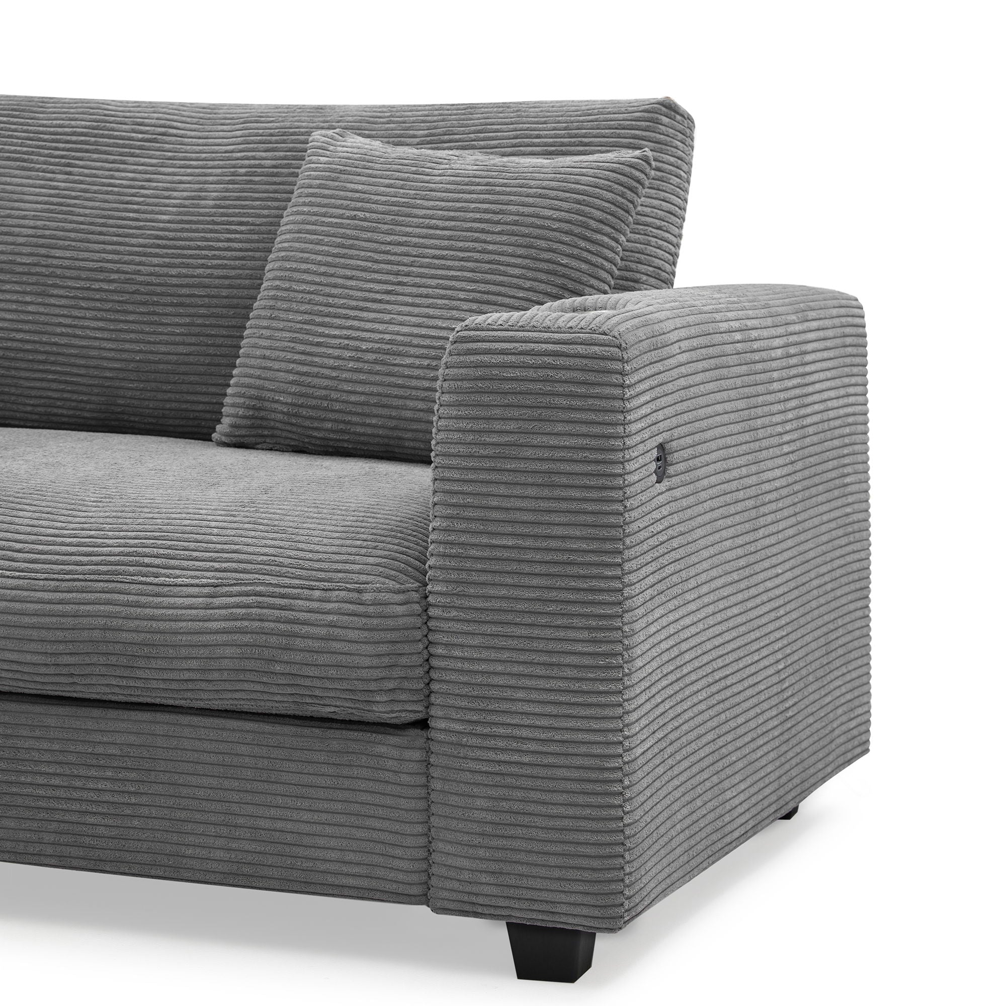 Oversized Sectional L Shaped Cloud Couch With USB Charging Port Cup Holder Deep And Wide Seat Sofa With Chaise Comfy