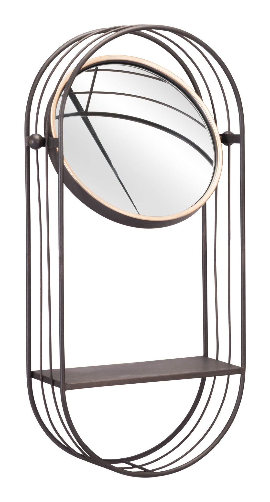 Saroni - Mirror Shelf - Gray