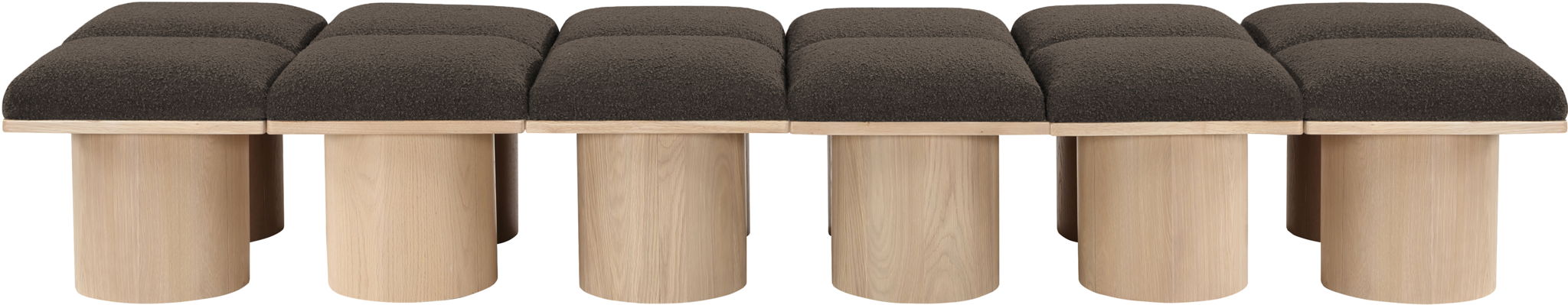 Pavilion - 12 Piece Modular Bench With Natural Base