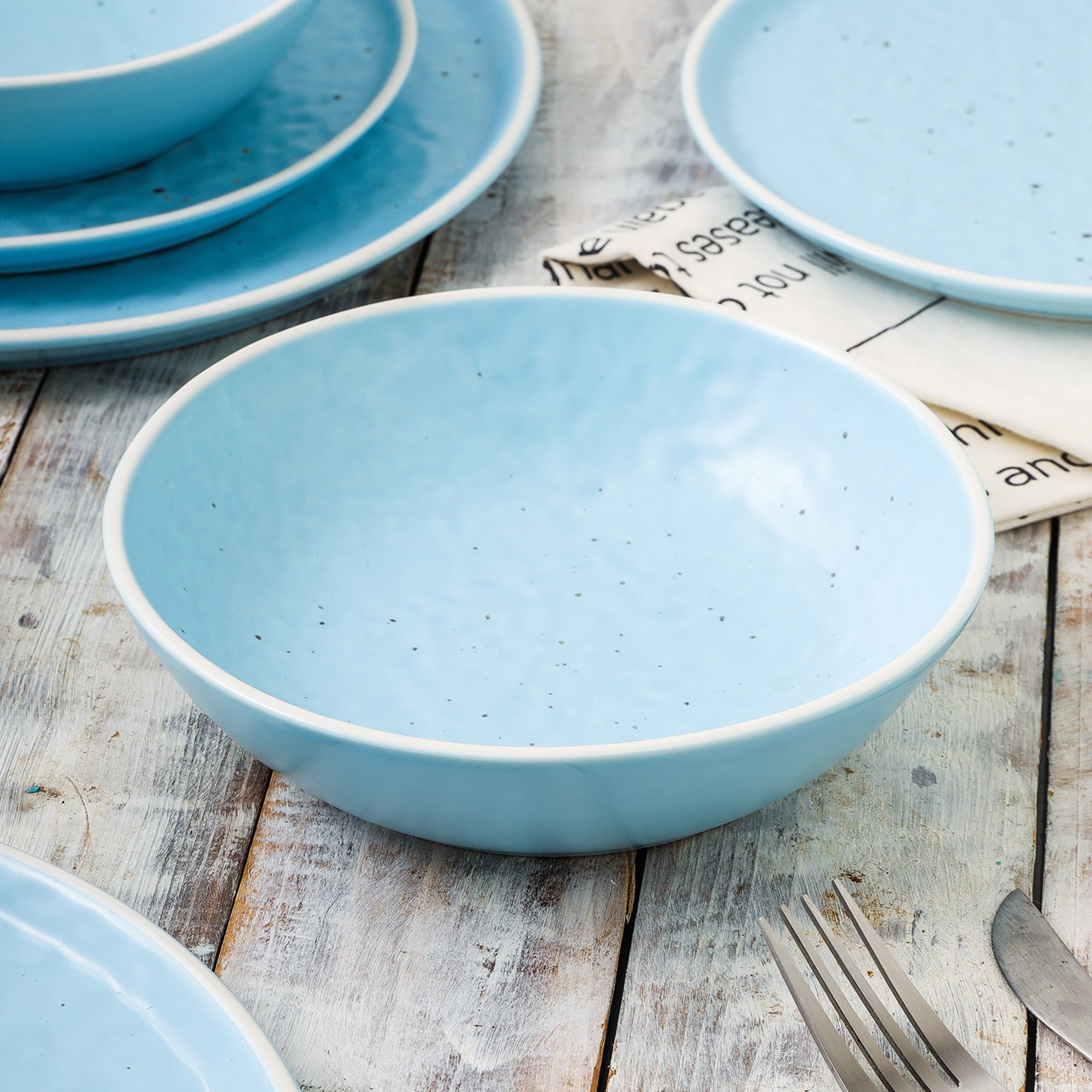 Elena Stoneware Bowl - Blue