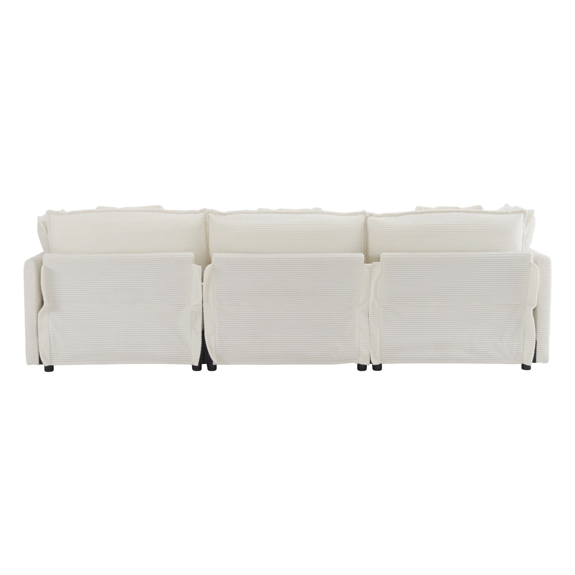 Modern Modular Sectional Sofa With Side Storage Pockets For Living Room
