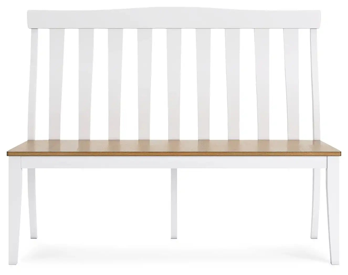 Ashbryn - White / Natural - Double Dining Chair
