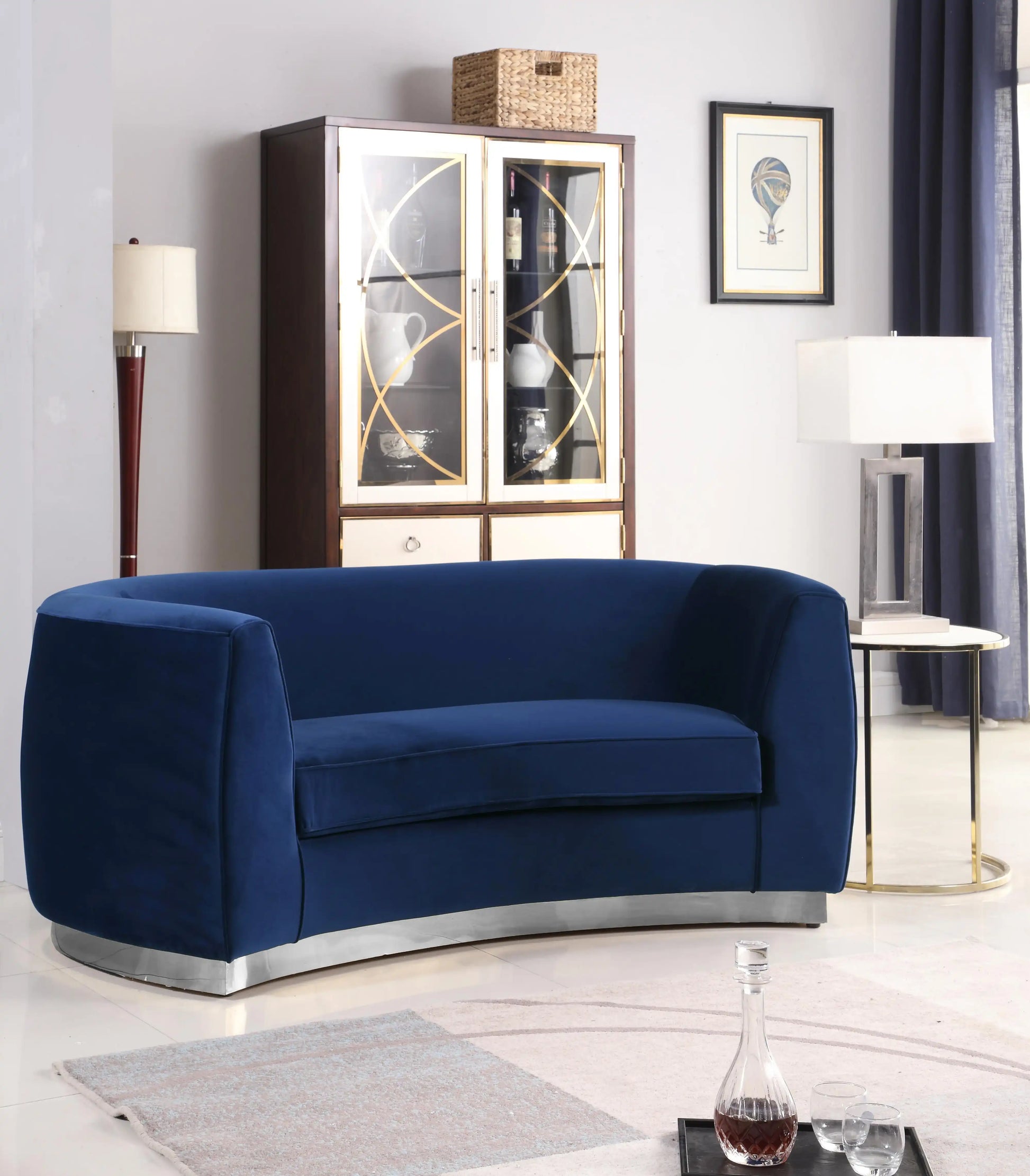 Julian - Loveseat with Chrome Base - Best Buy Furniture