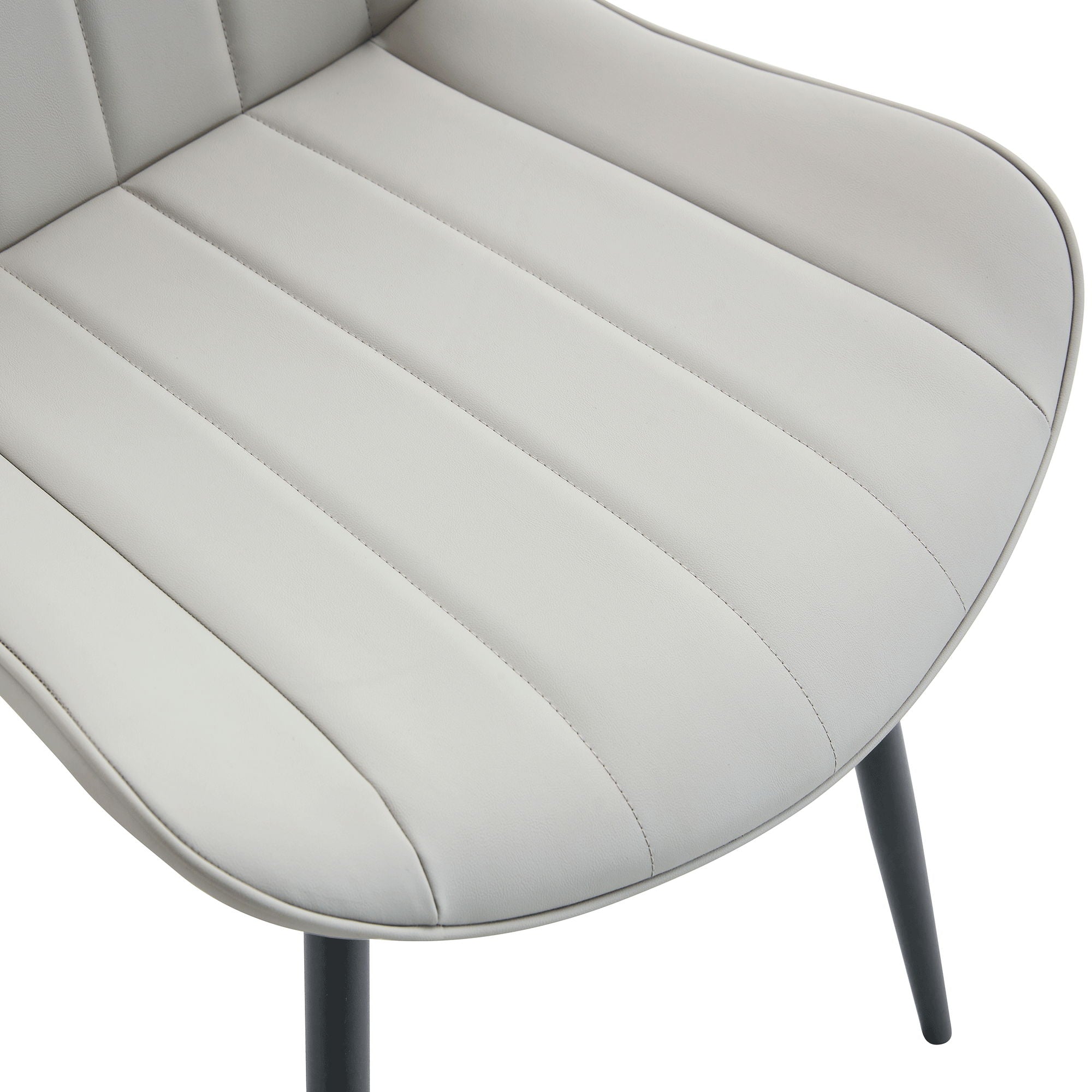 Modern Style Extended Seat Cushion Dining Chair Set