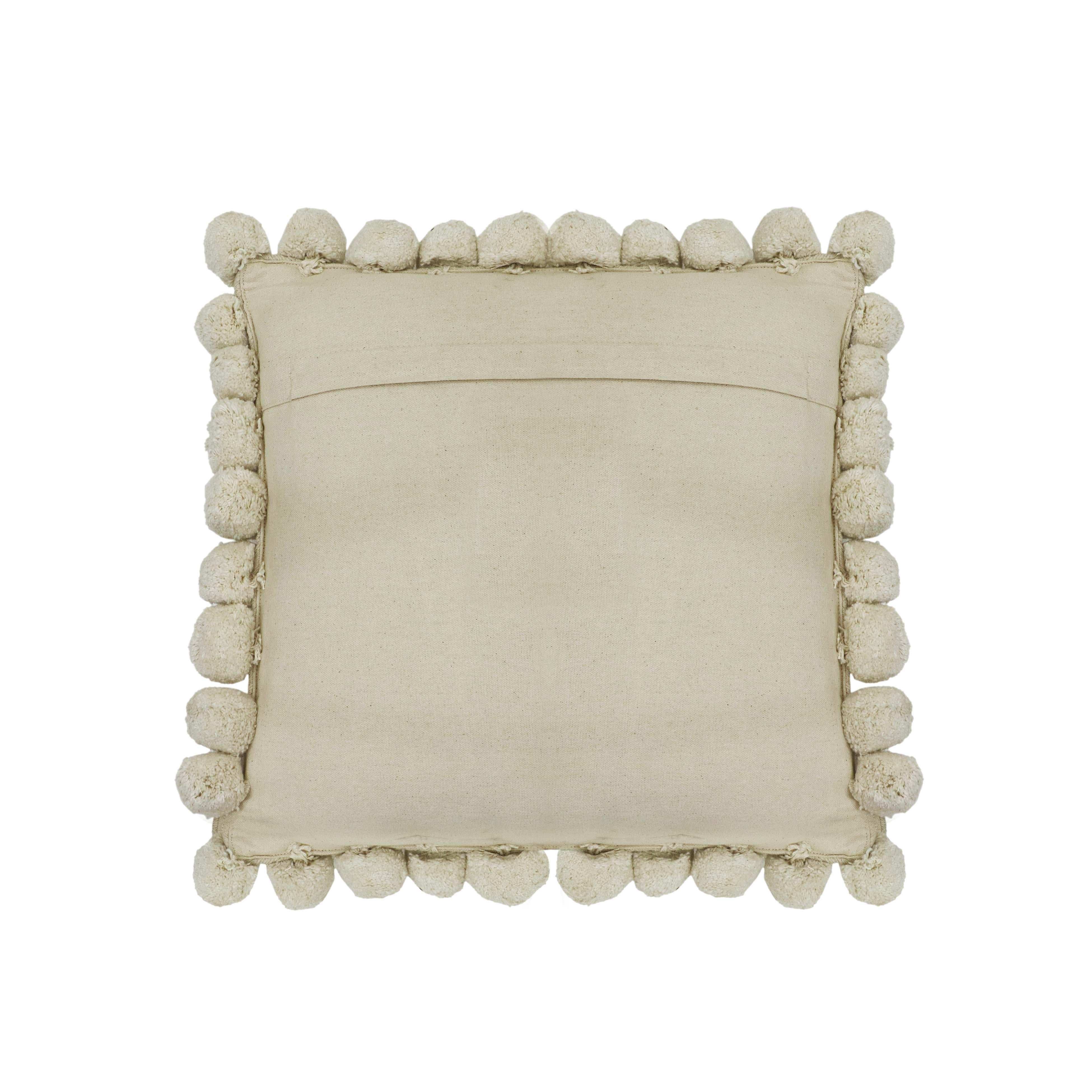 Adelyn - Square Tasseled Accent Pillow - Natural