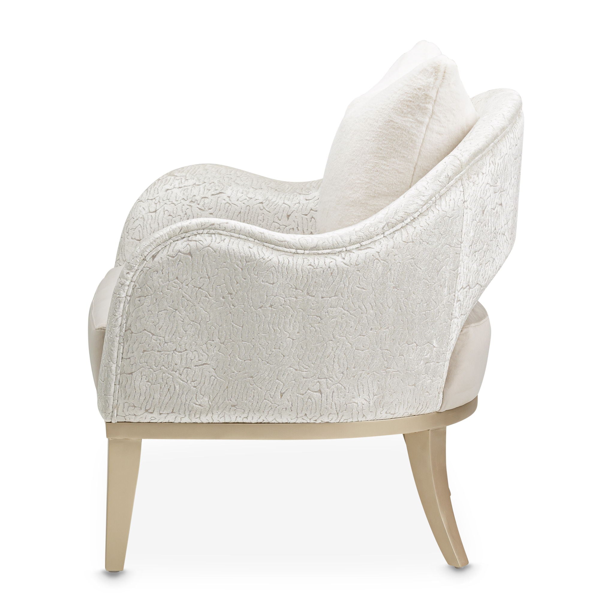 Yvette - Accent Chair - Porcini  / Medium Champagne