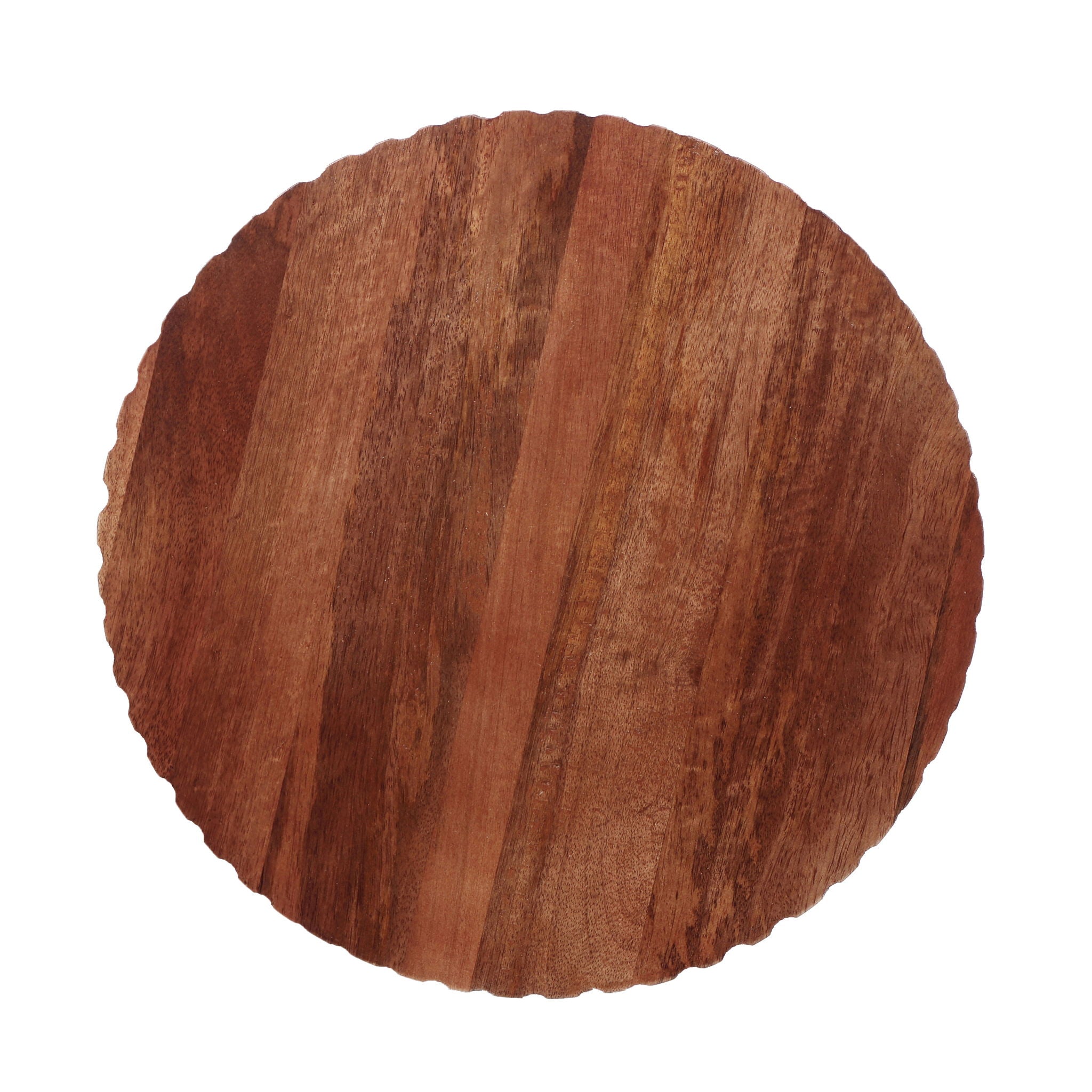 Modern Mango Wood Round End Table With Pedestal Base - Honey