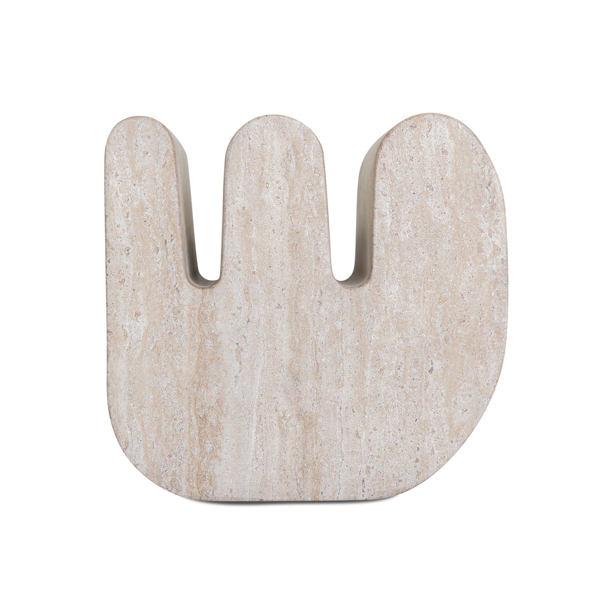 Thyme - Indoor / Outdoor Concrete Side Table - Faux Travertine