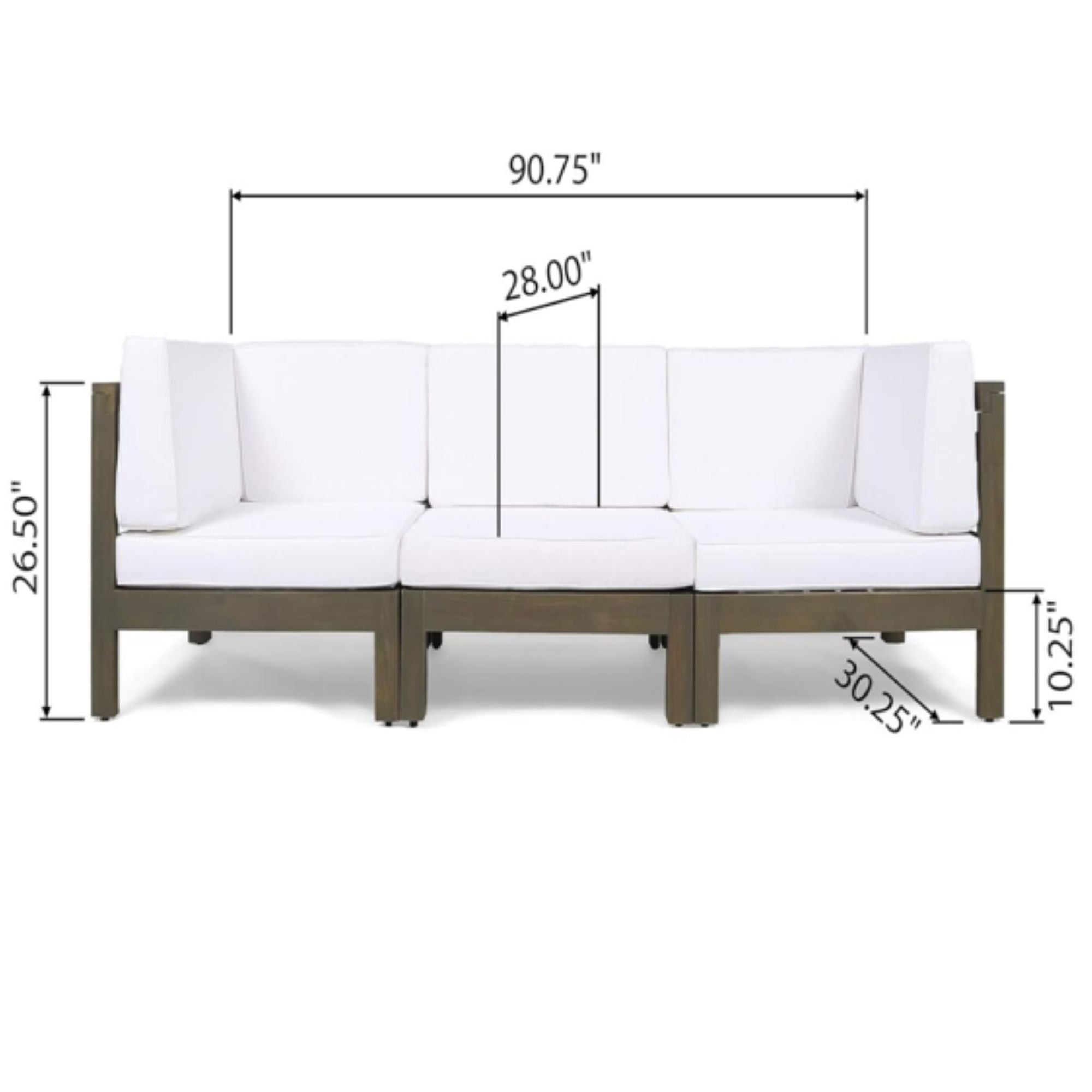 Oana - 3 Piece Sofa Set With Water Resistant Cushions